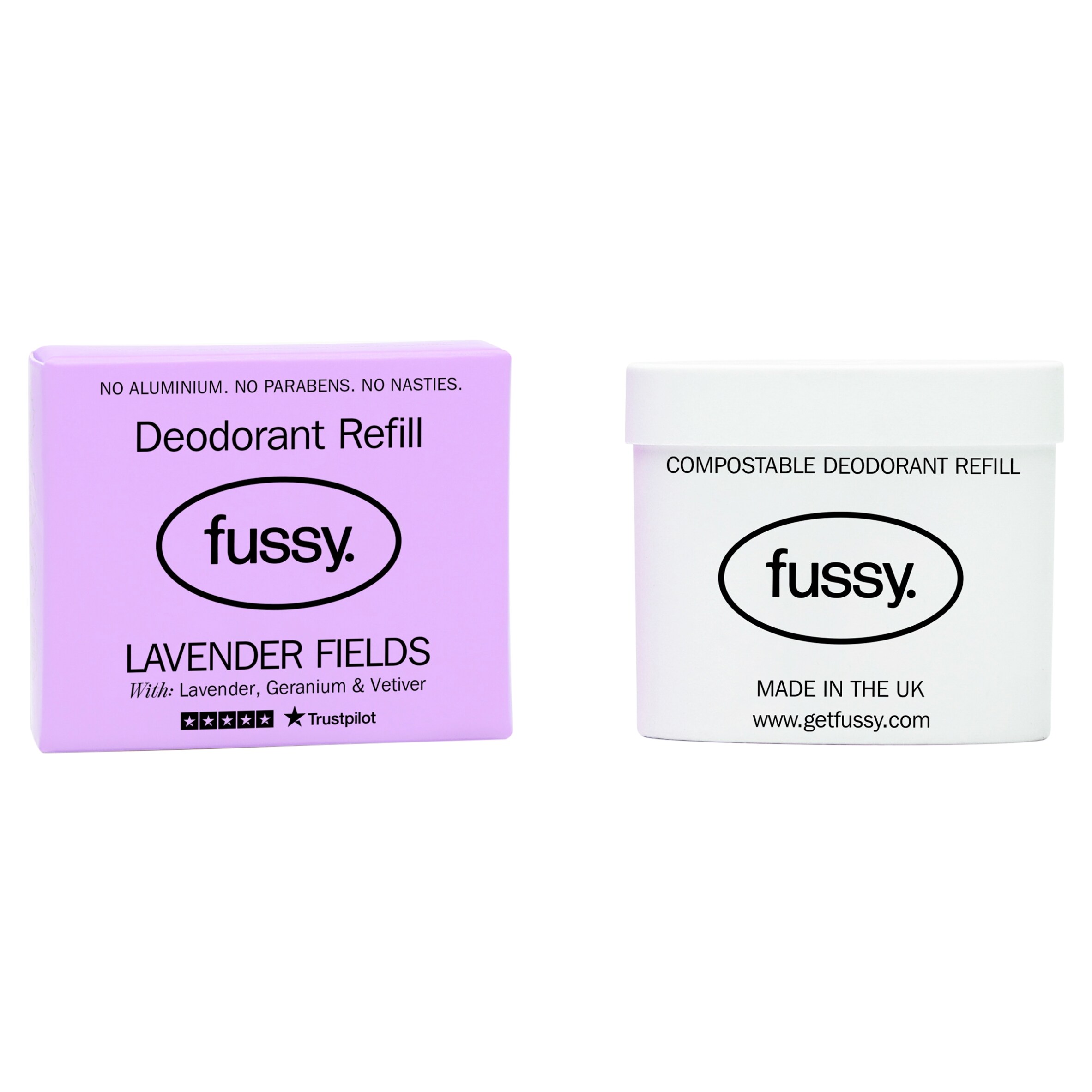 Fussy Natural Deodorant Refill Lavender Fields 40g thumbnail 2