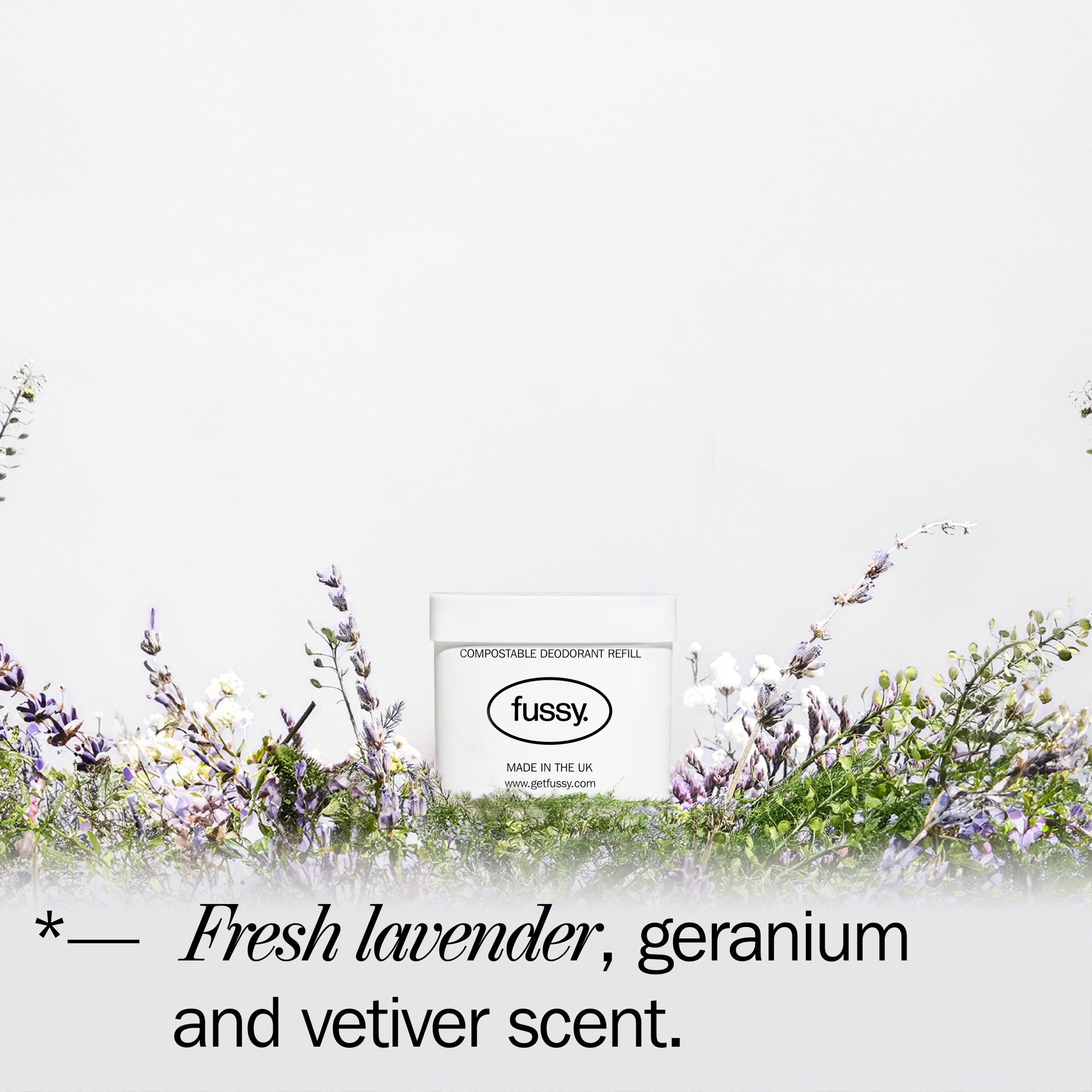 Fussy Natural Deodorant Refill Lavender Fields 40g thumbnail 4