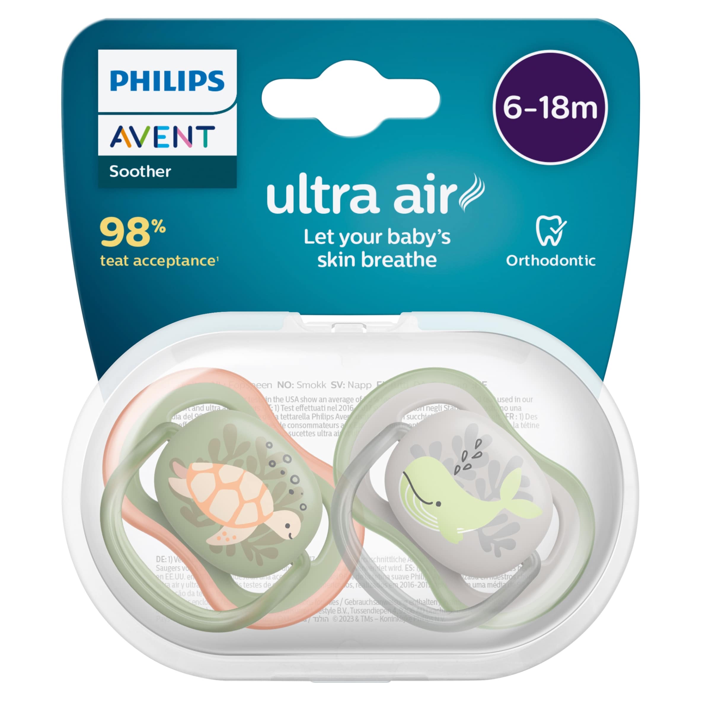 Philips Avent Ultra Air Soother 6-18 months 2 pack