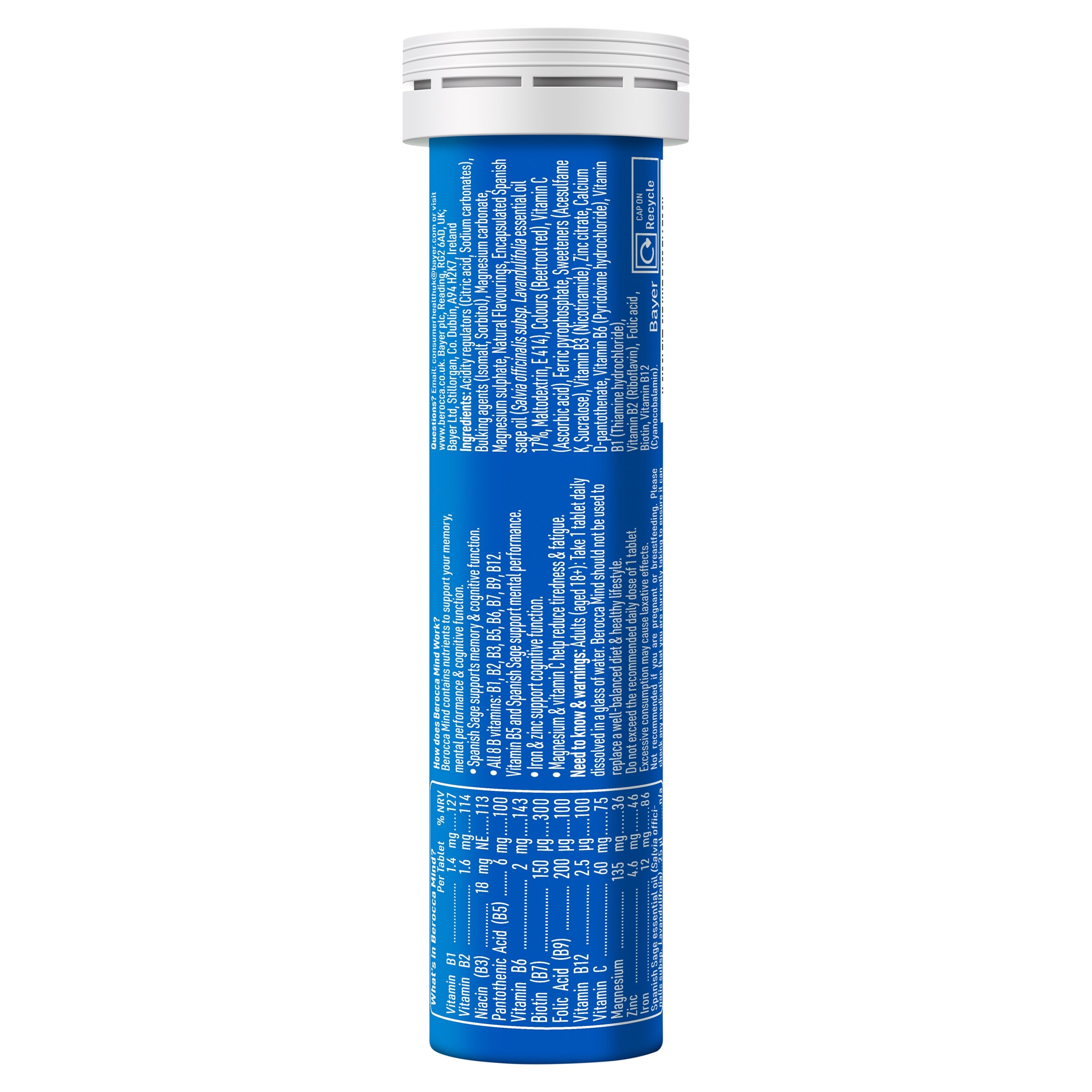 Berocca Mind Berry Flavour 15 Effervescent Tablets thumbnail 3