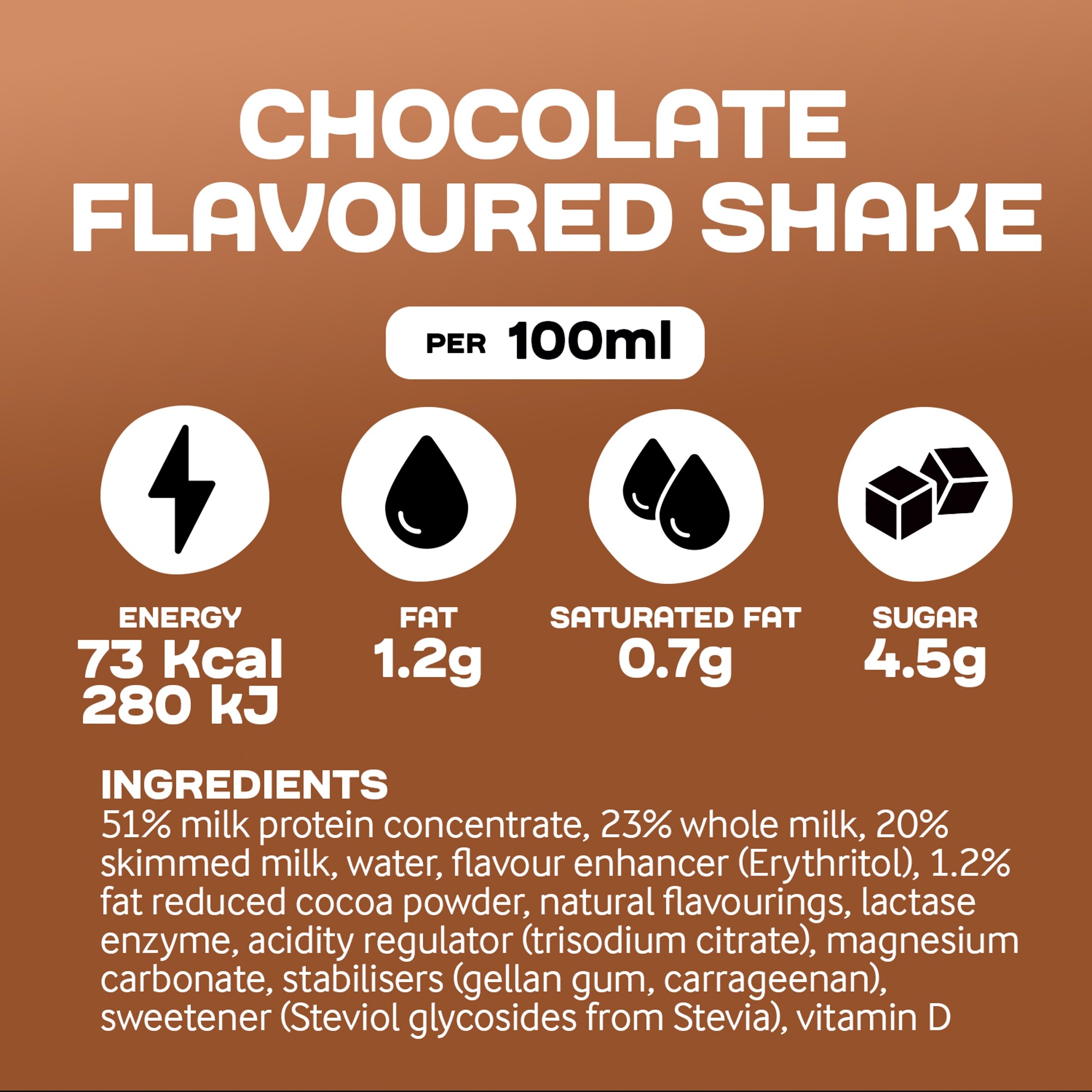 Arla Protein Chocolate Flavoured Milk Shake 250ml thumbnail 4