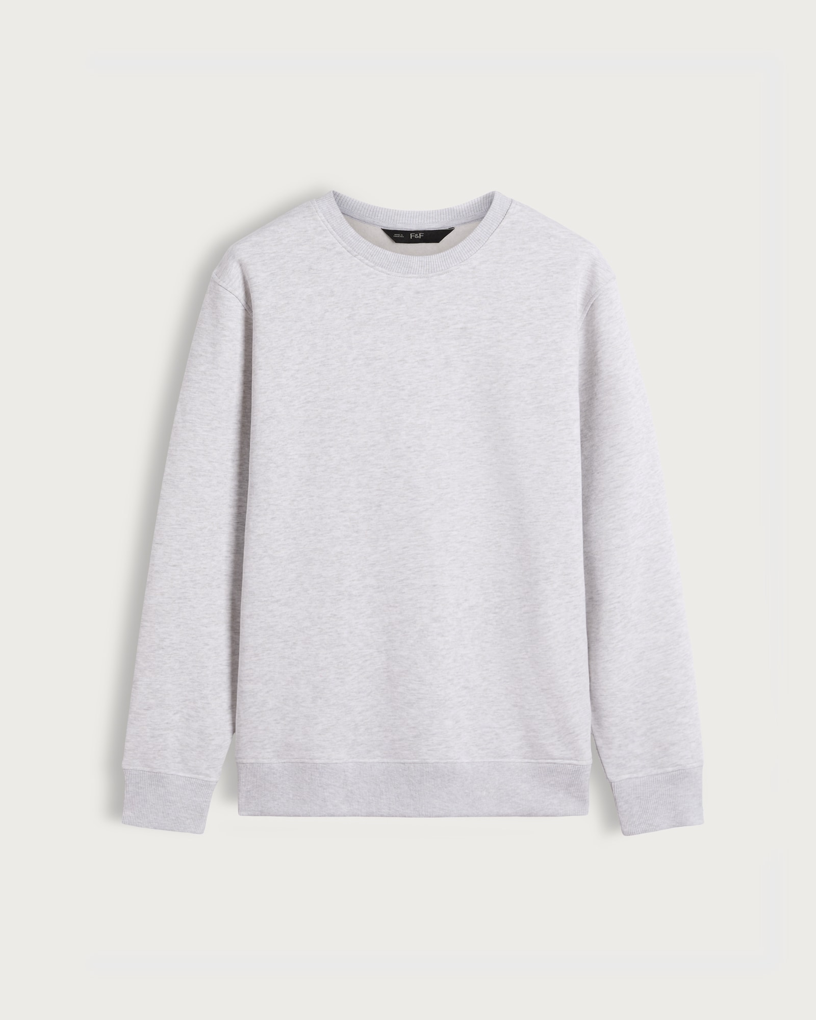 F&F Cotton Rich Crew Neck Sweatshirt in Grey Marl thumbnail 4