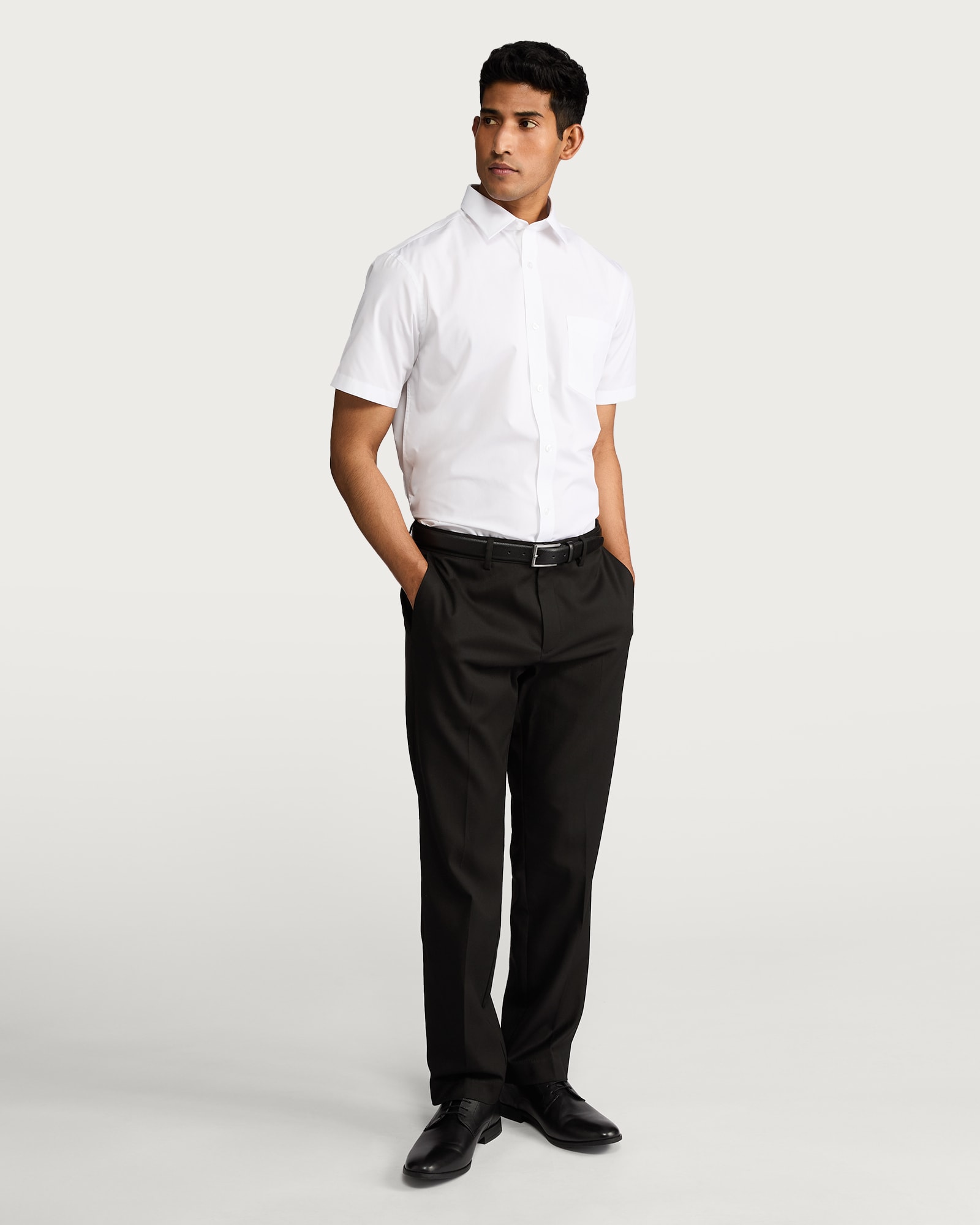 F&F Slim Fit Formal Trousers in Black