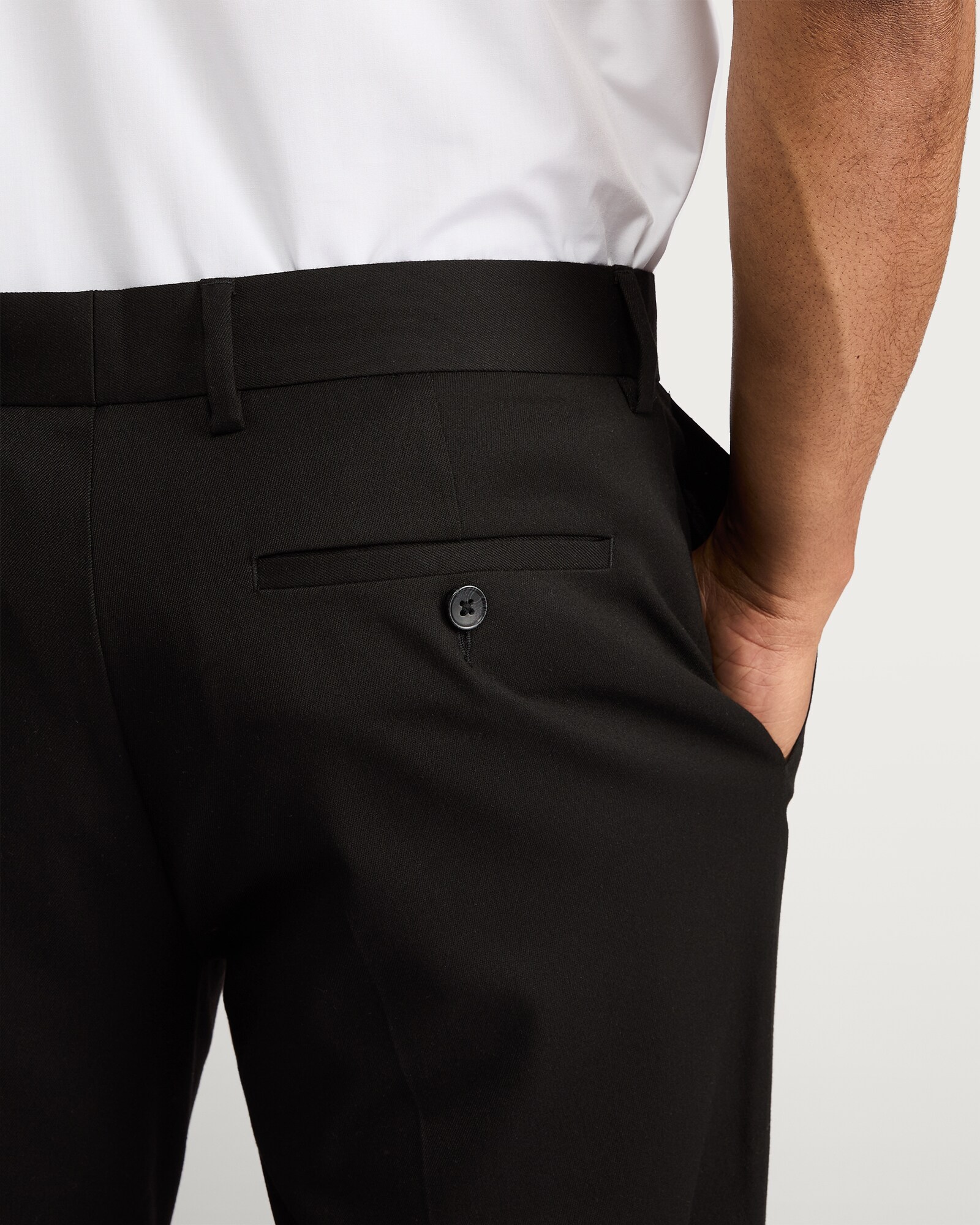 F&F Slim Fit Formal Trousers in Black thumbnail 2
