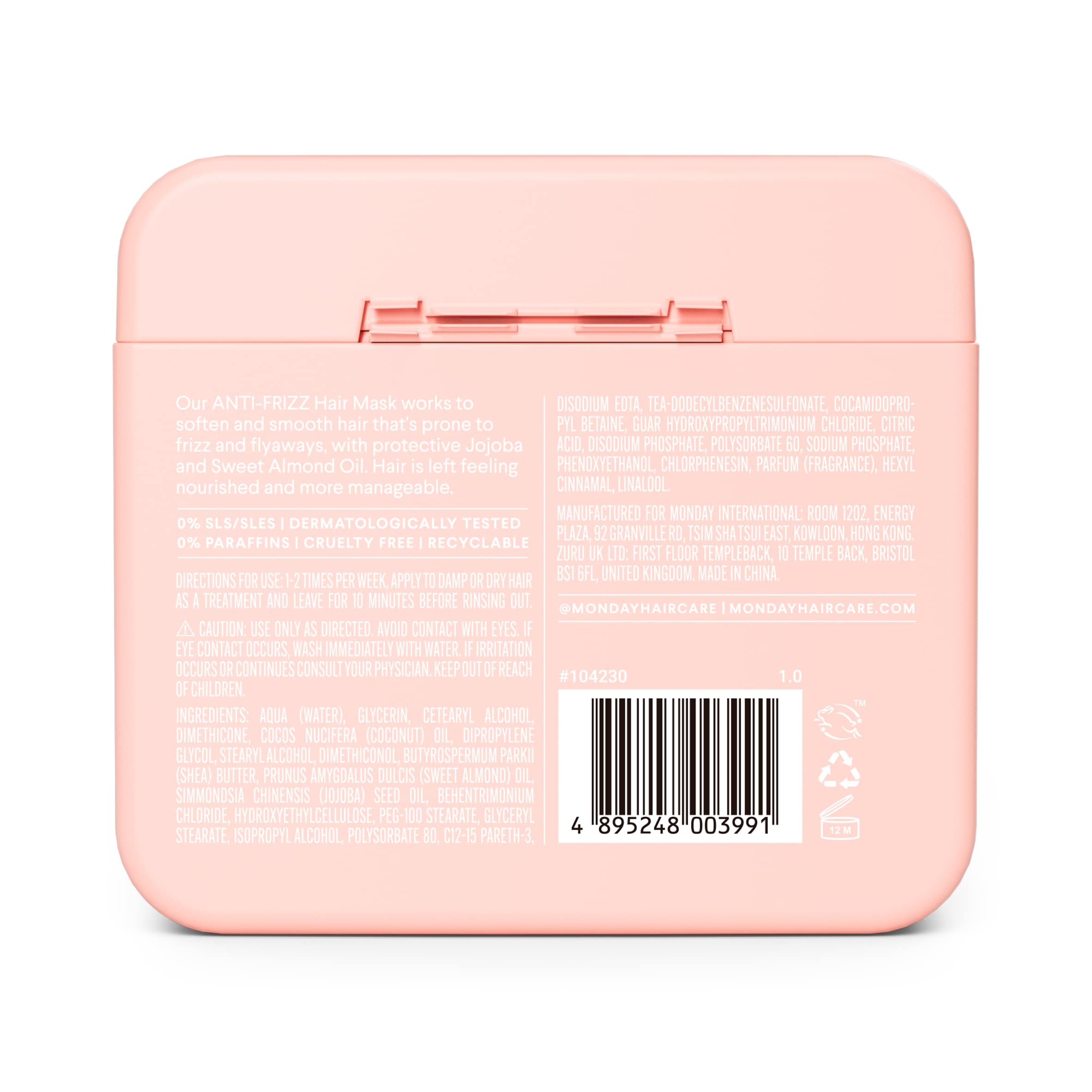 Monday Hair Mask Anti Frizz 250ml thumbnail 2