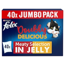 Felix Doubly Delicious Meat Countryside Selection in Jelly Wet Cat Food 40x85g
