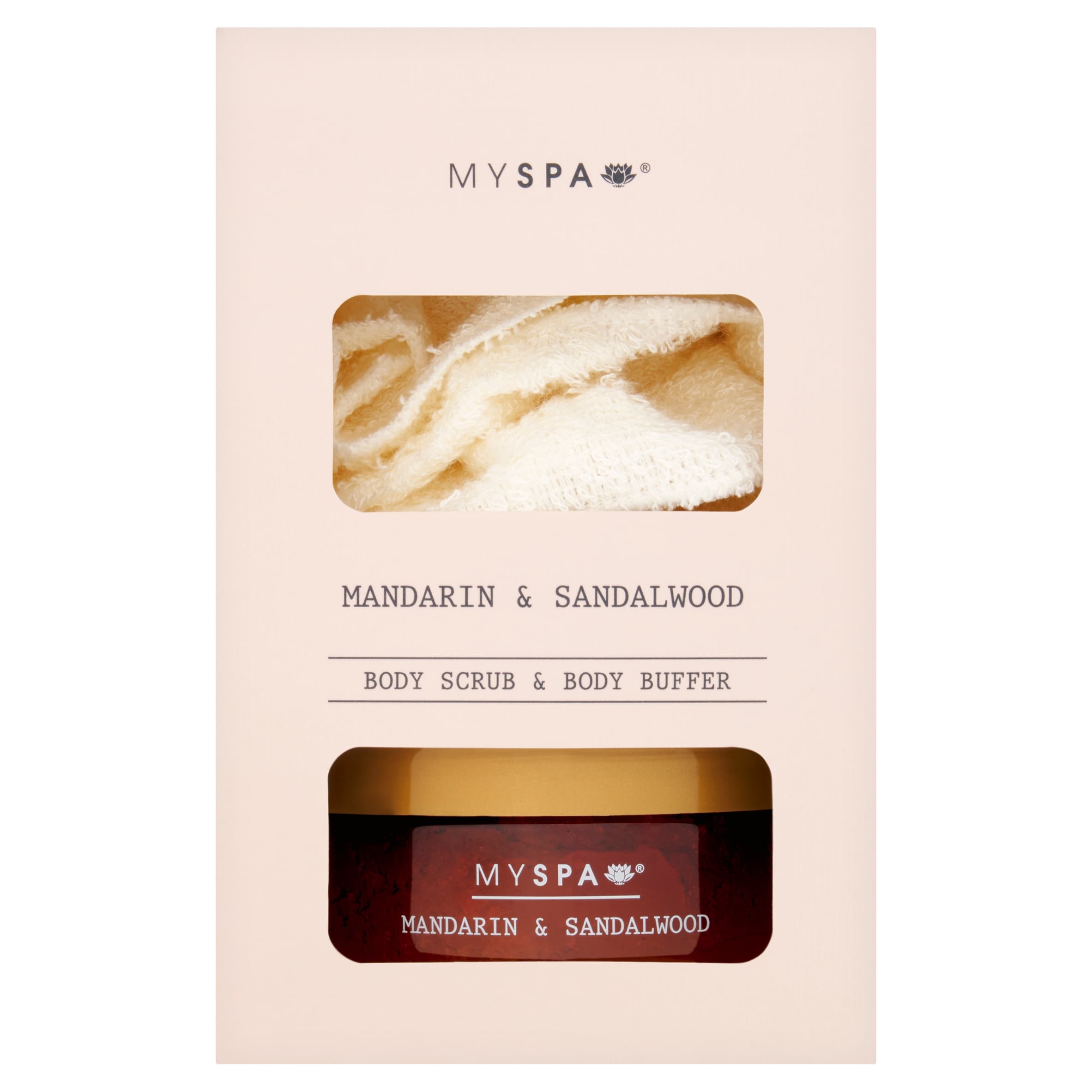 MY SPA BODY SCRUB & BODY BUFFER MANDARIN & SANDALWOOD GIFT SET