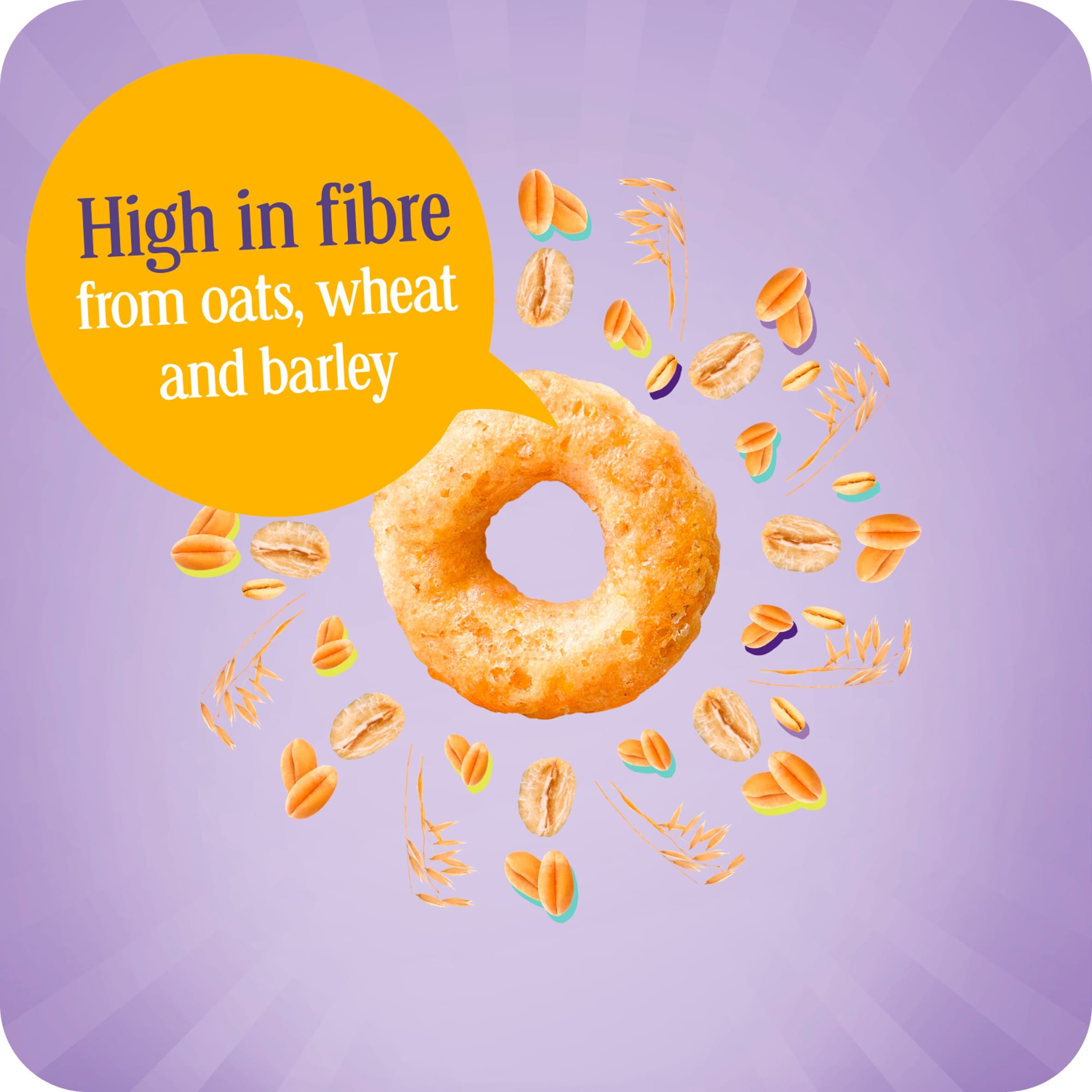 Nestlé Cheerios Multigrain Hoop Breakfast Cereal 500g thumbnail 3
