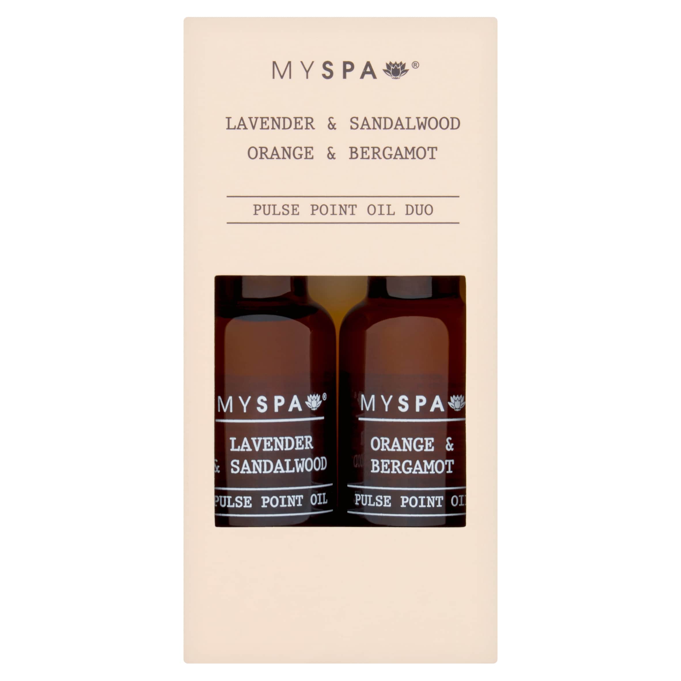 MY SPA PULSE POINT OIL DUO LAVENDER & SANDALWOOD ORANGE & BERGAMOT 2X20ml