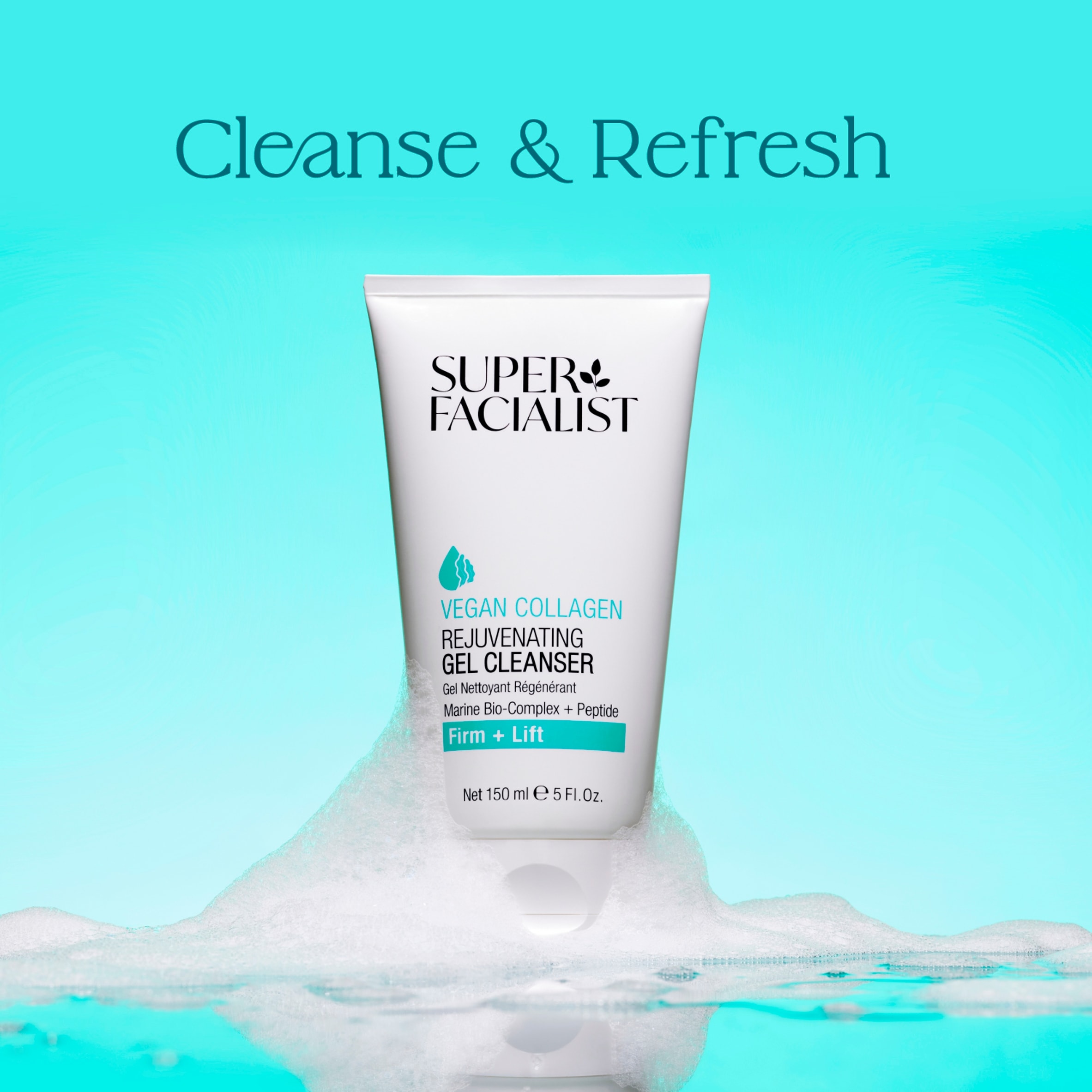 Super Facialist Vegan Collagen Rejuvenating Gel Cleanser 150ml thumbnail 4