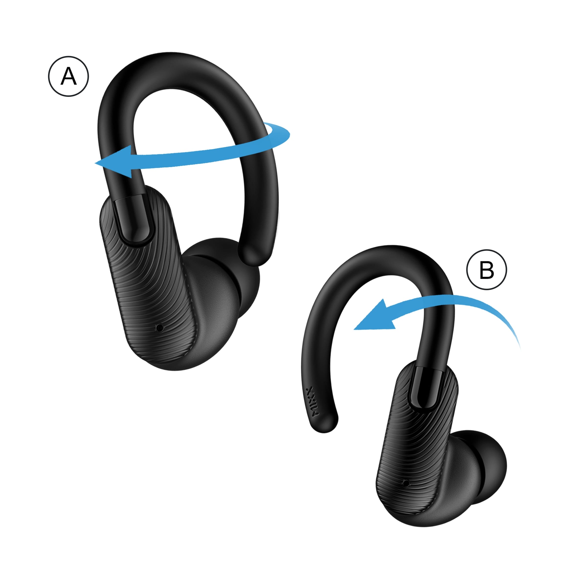 Mixx Streambuds Sports True Wireless Earphones Black thumbnail 4