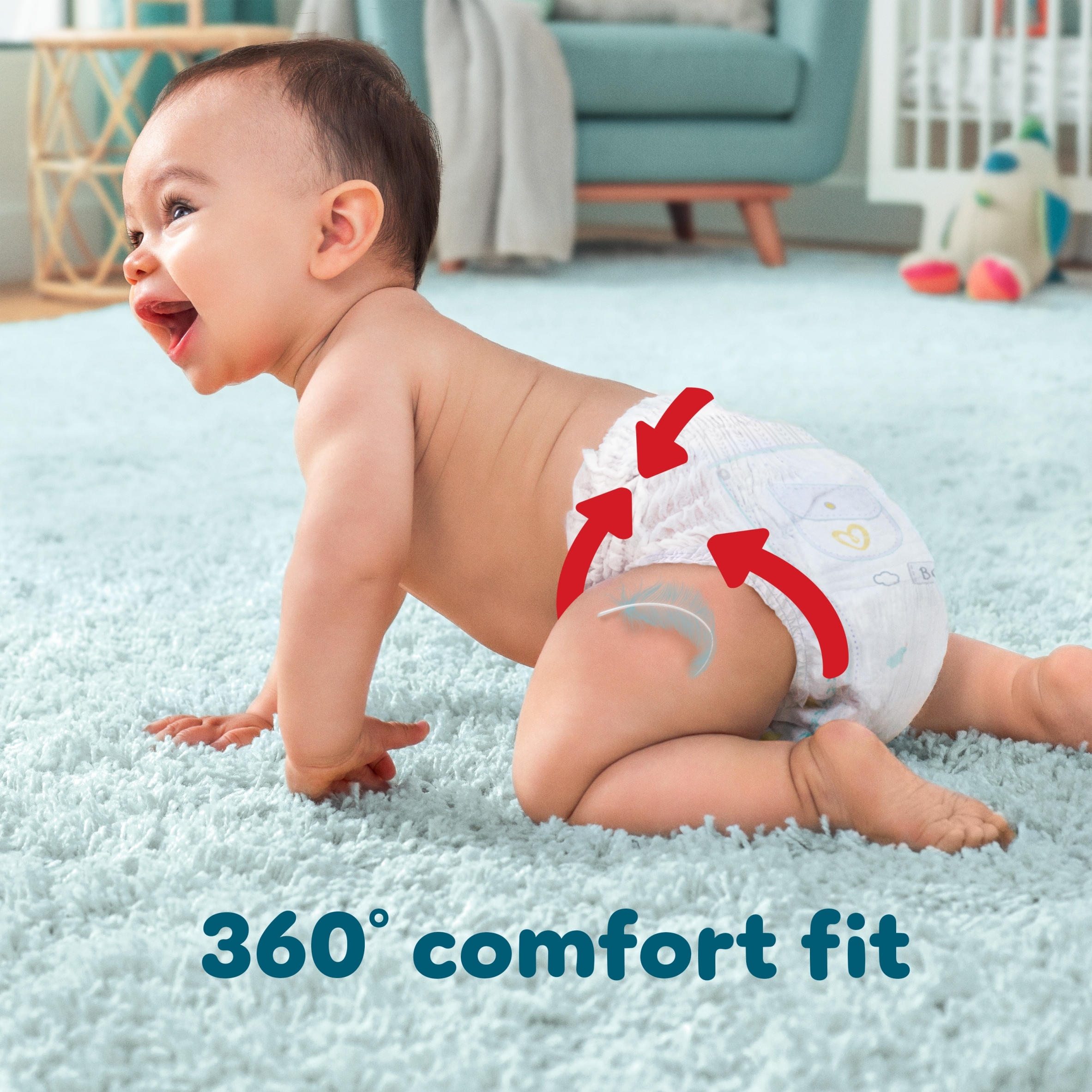 Pampers New Baby Nappy Pants Size 3 Essential Pack 36 Nappies thumbnail 4