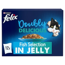 Felix Doubly Delicious Fish Selection in Jelly Wet Cat Food 12x85g
