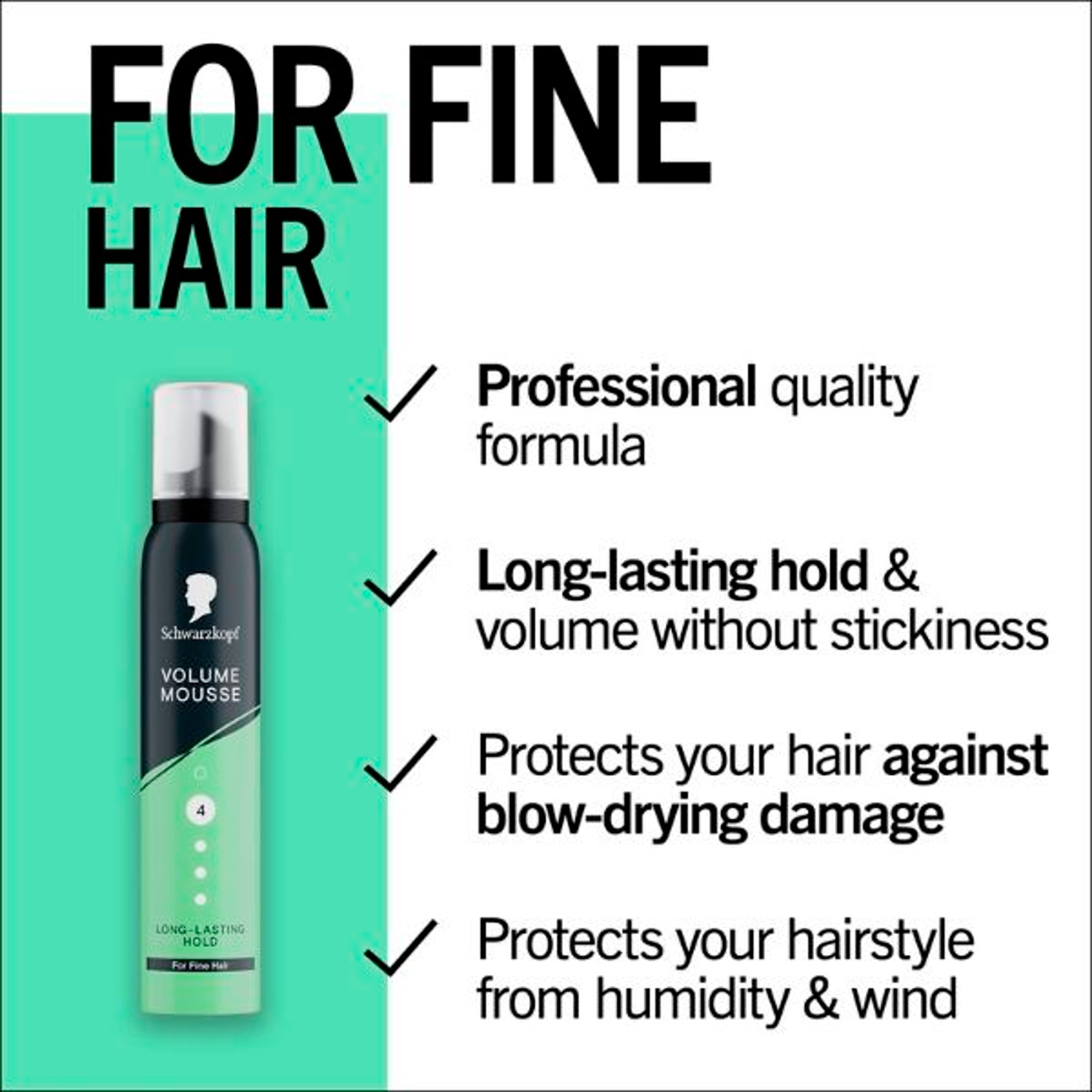 Schwarzkopf Volume Mousse For Fine Hair 200ml thumbnail 3