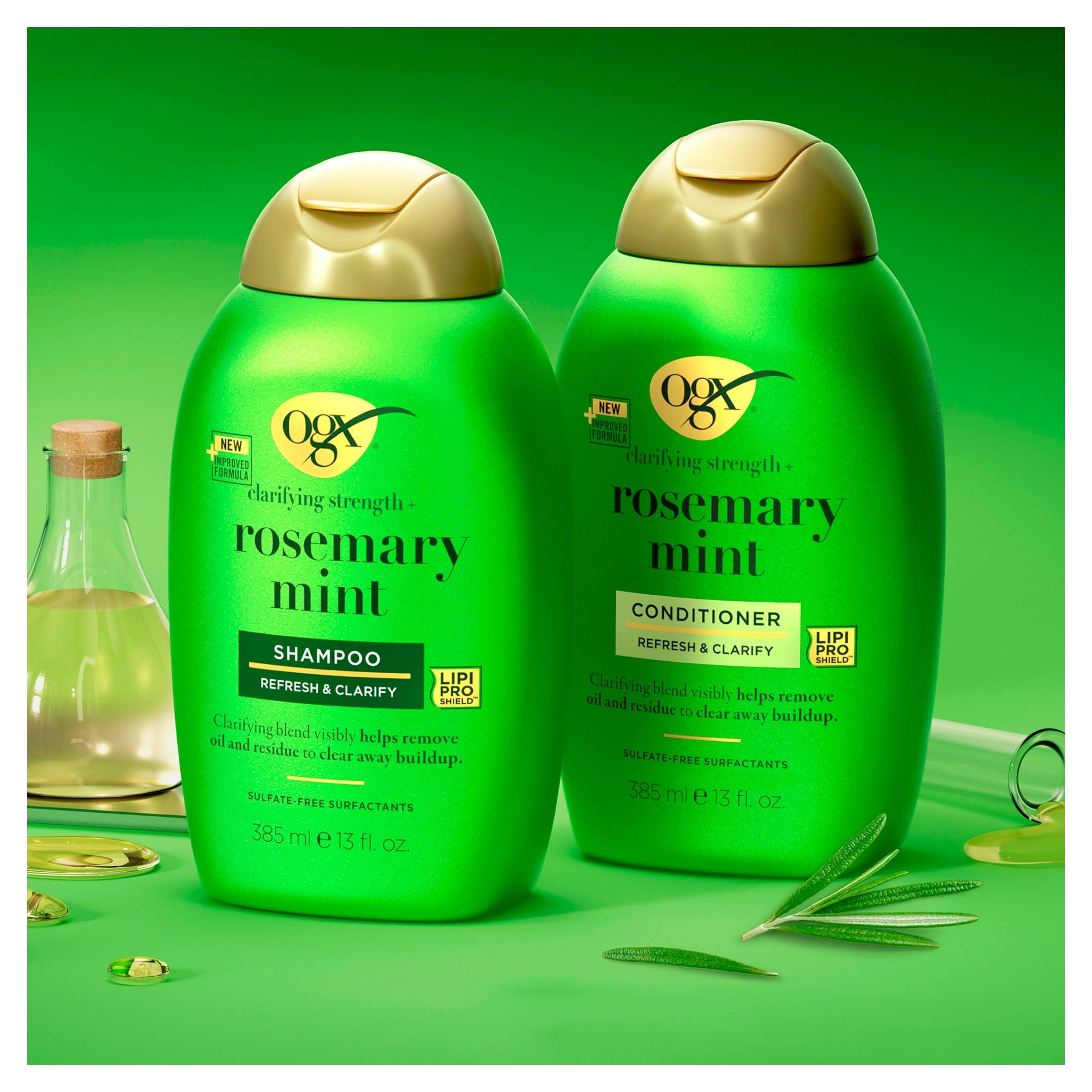 OGX Refreshing Scalp + Rosemary Mint Shampoo 385ml thumbnail 3