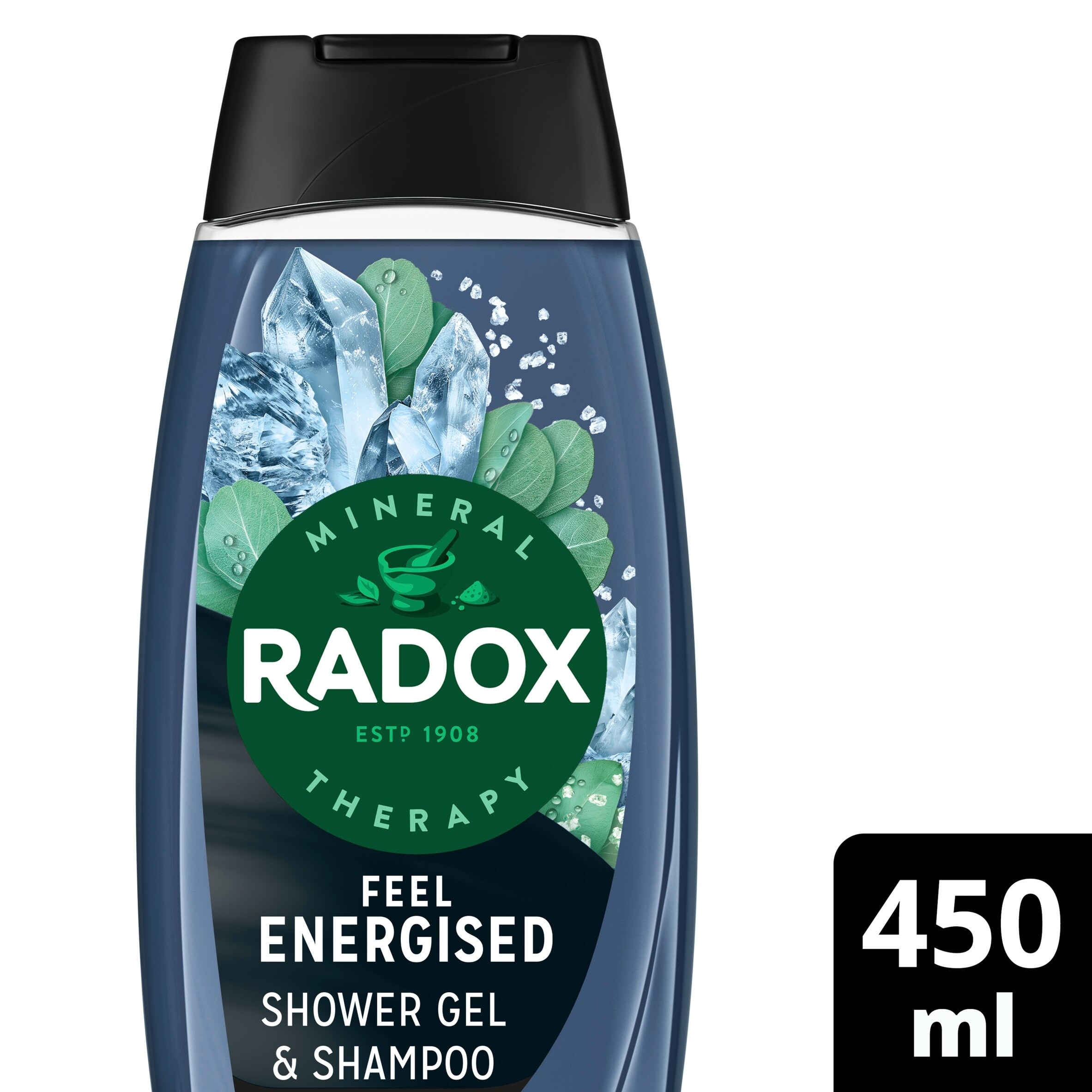Radox Mineral Therapy 2-in-1 Shower Gel & Shampoo Feel Energised 450 ml