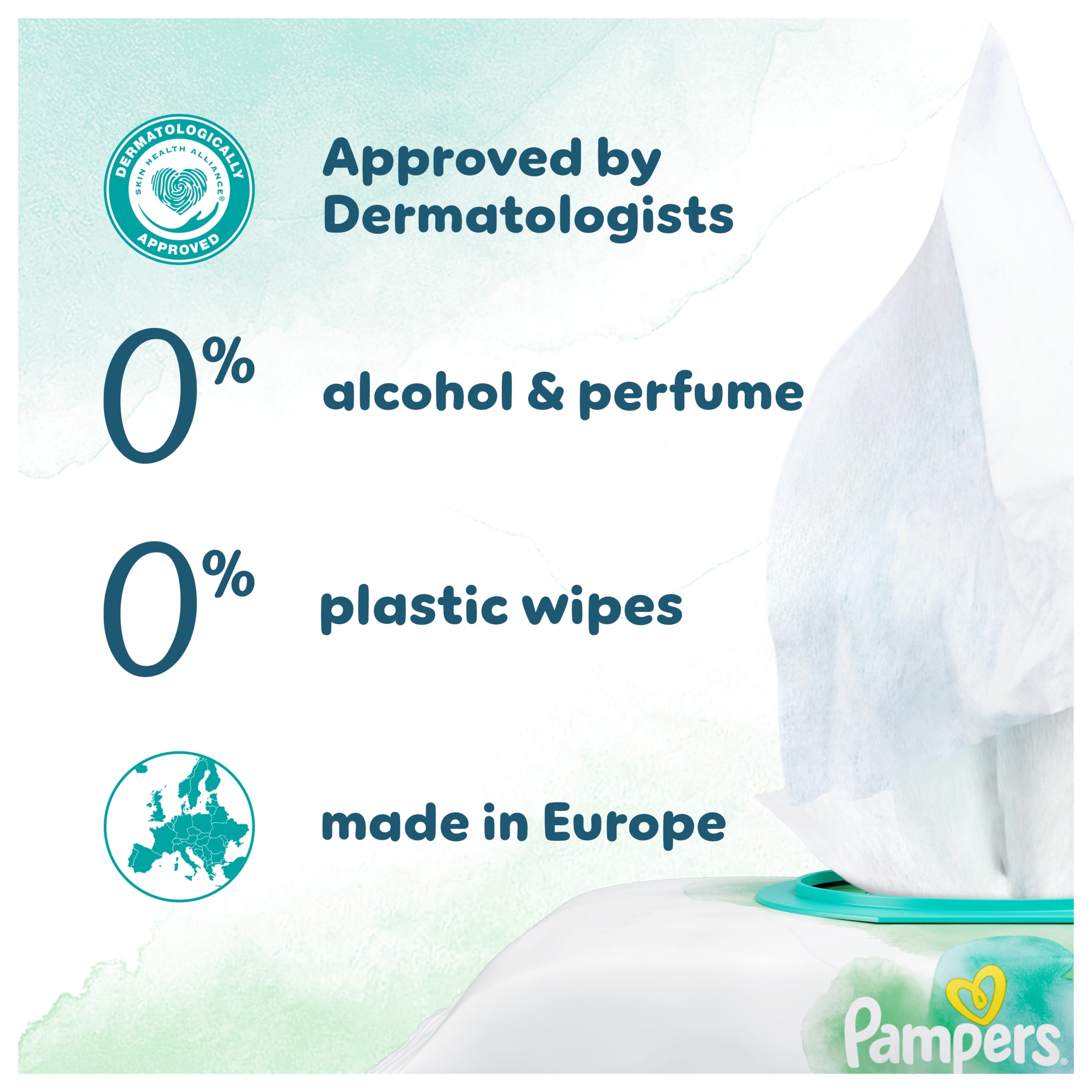 Pampers Harmonie New Baby Wipes 9x46 Pack thumbnail 4