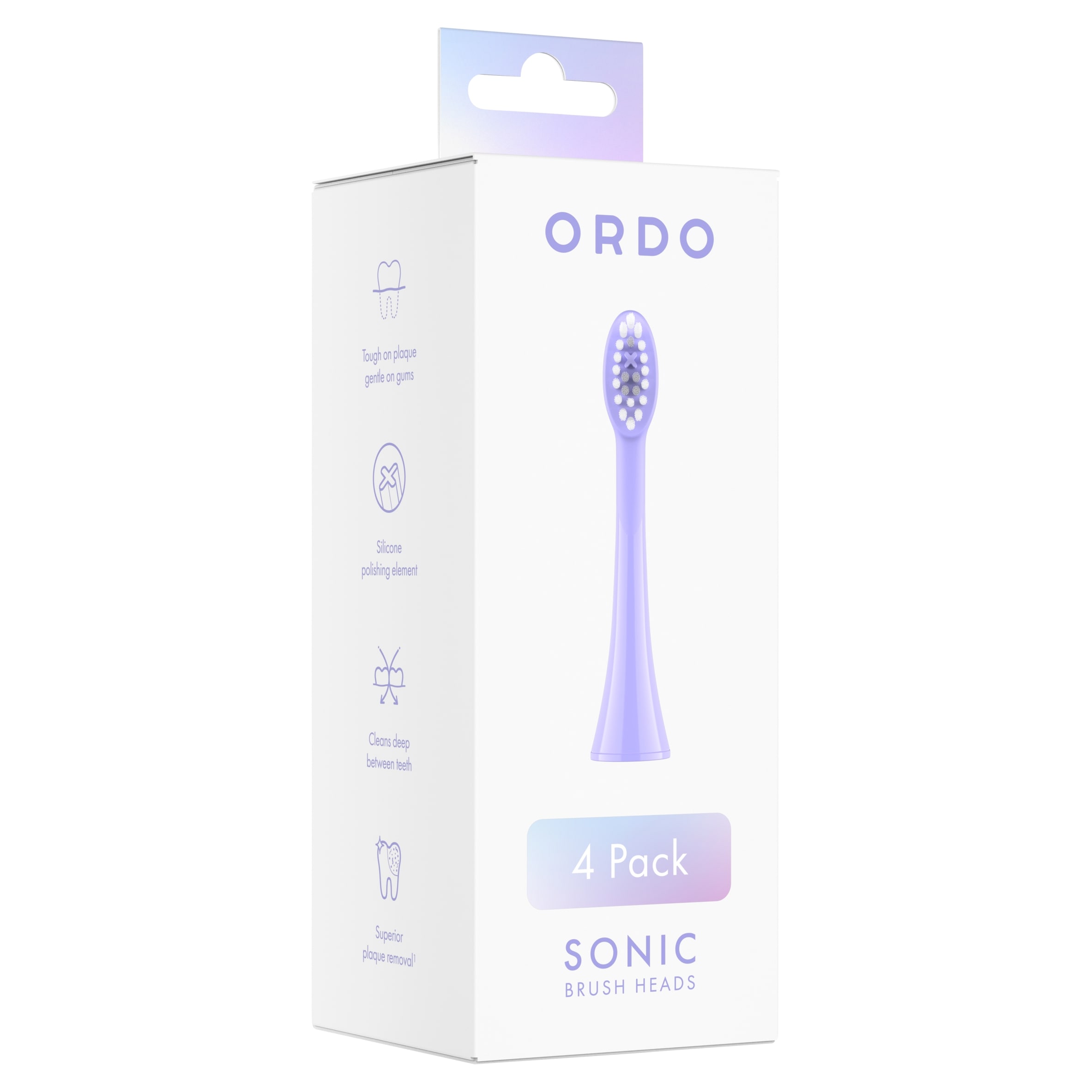 Ordo Sonic Brush Heads Pearl Violet & Lavender 4 Pack