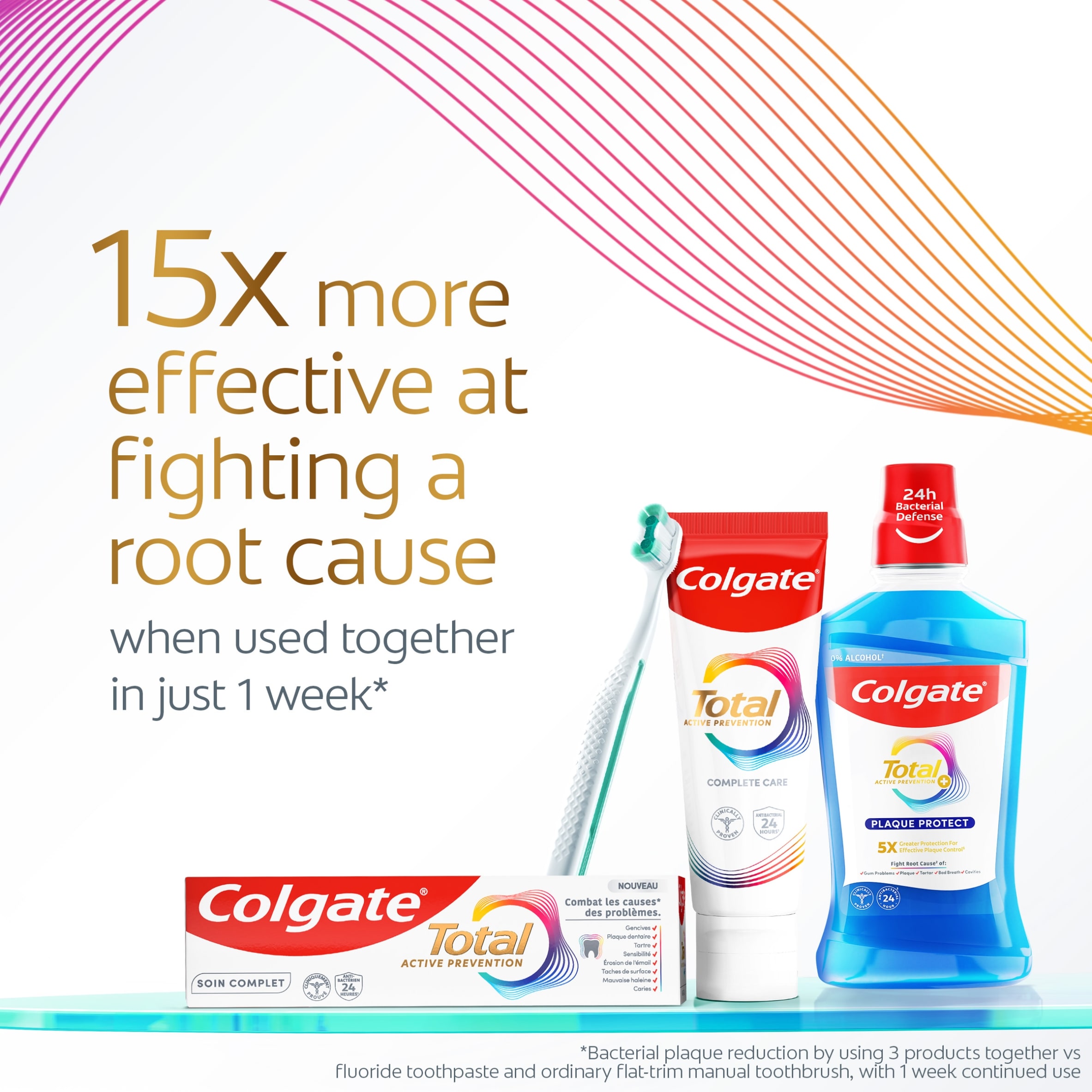 Colgate Total Active Prevention Foaming Clean Soft Toothbrush 1 Pack thumbnail 2