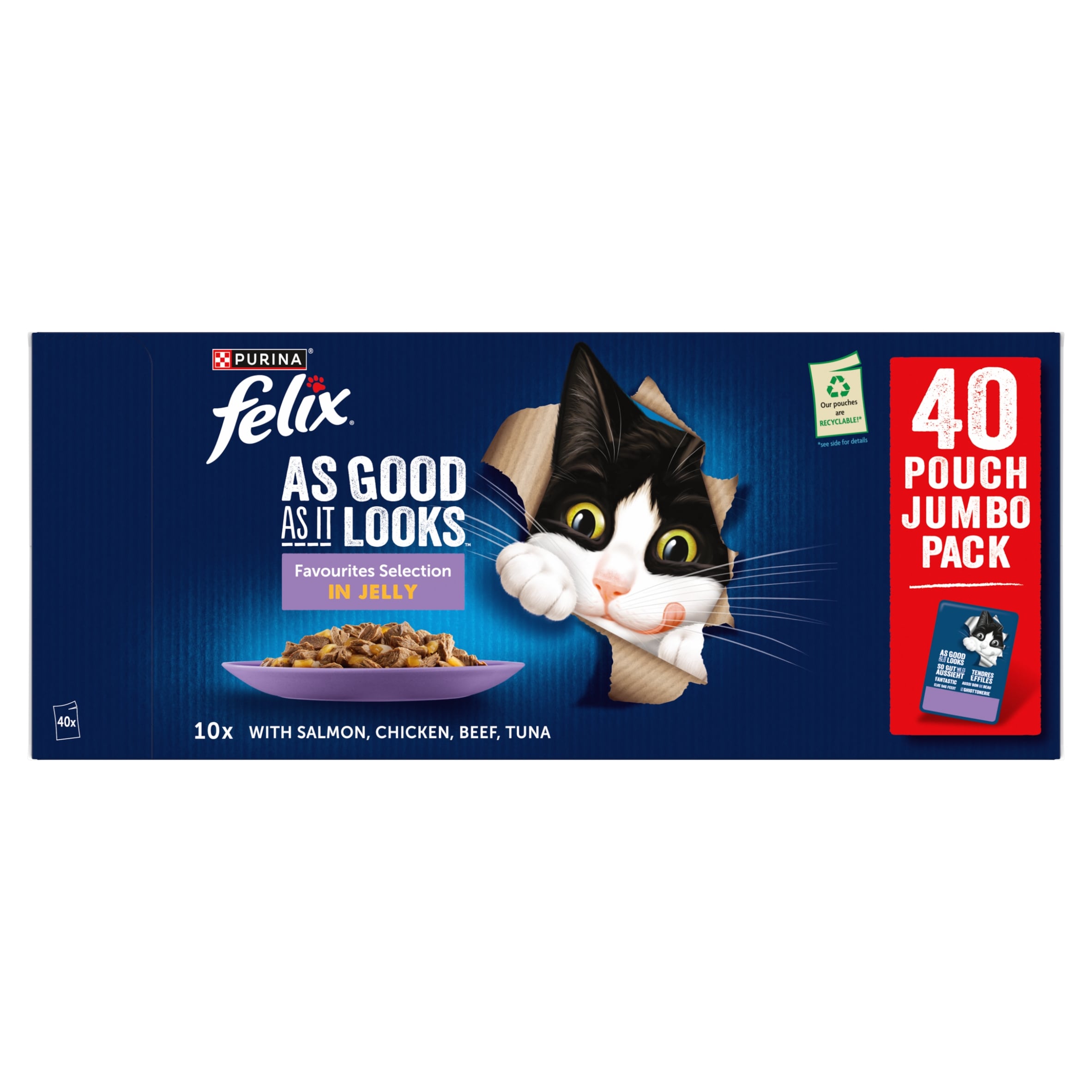 Felix As Good As It Looks Favourites Selection in Jelly Wet Cat Food 40x85g thumbnail 2