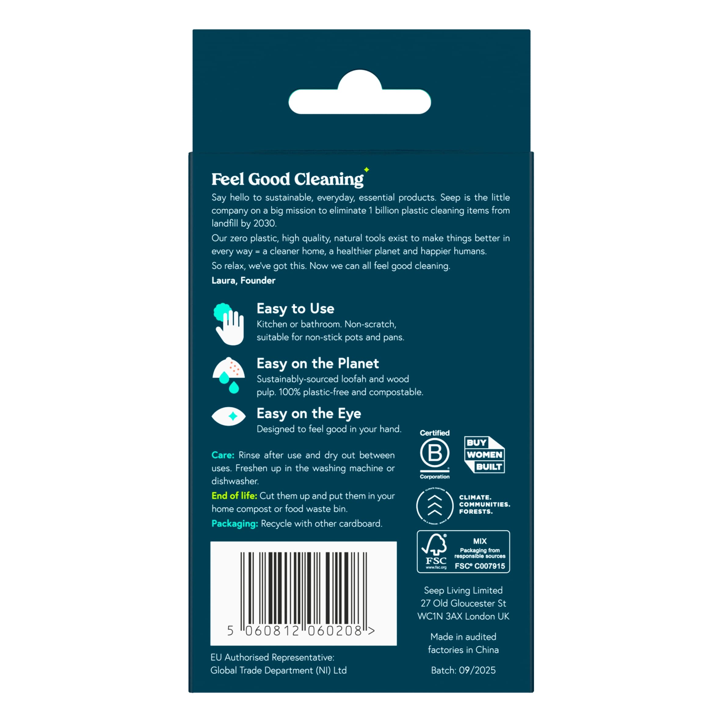 Seep Eco Sponge Scourer Plastic Free thumbnail 2