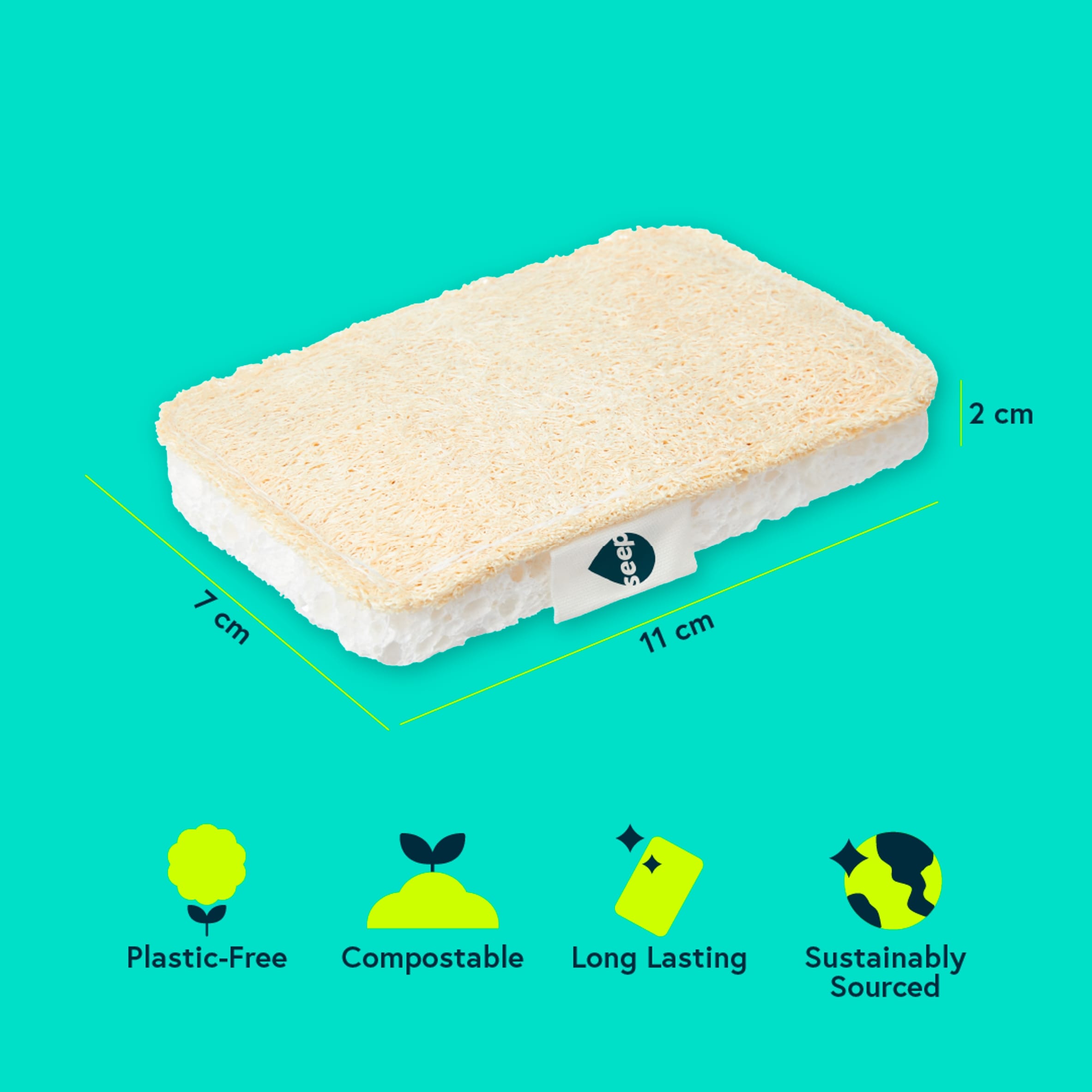 Seep Eco Sponge Scourer Plastic Free thumbnail 4