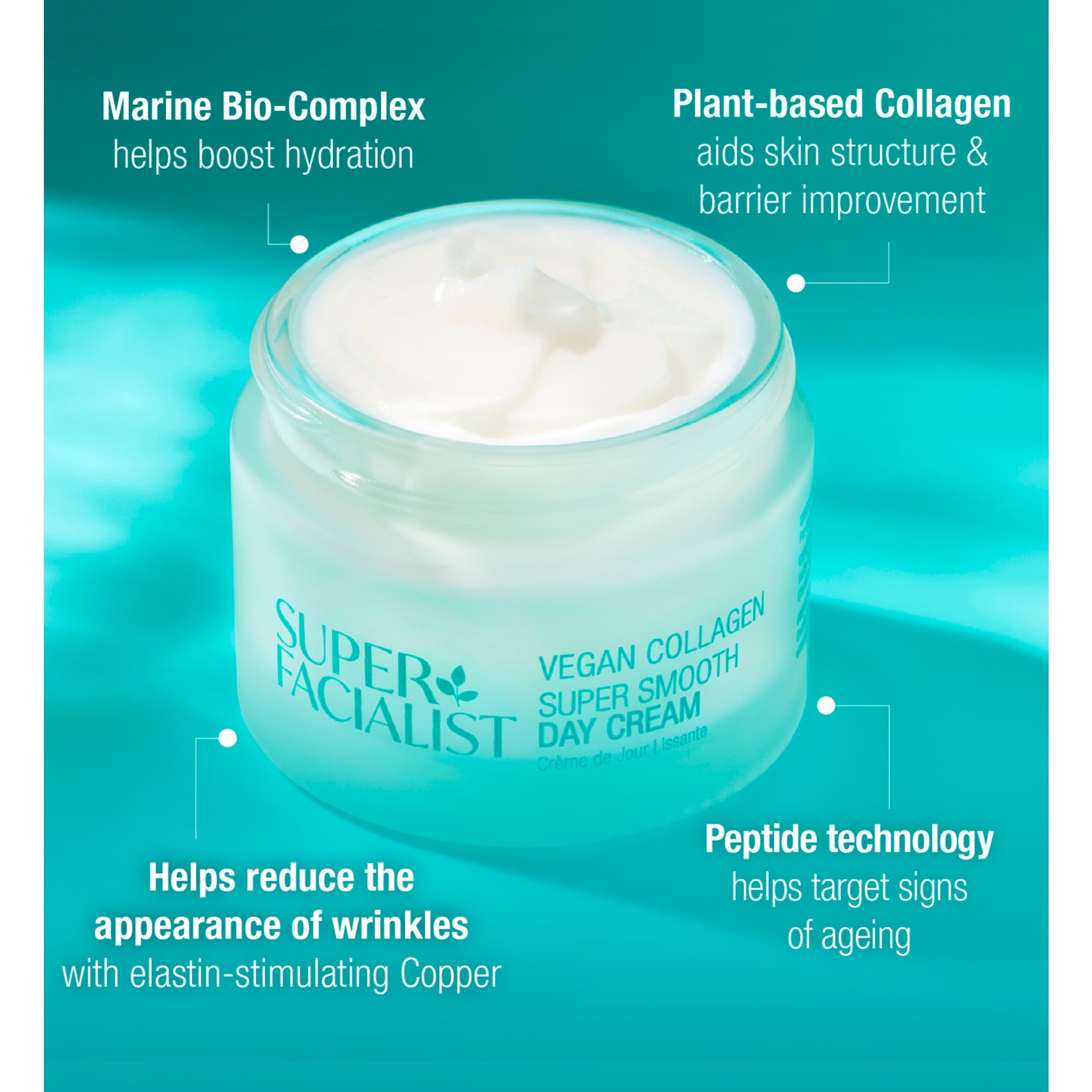 Super Facialist Vegan Collagen Super Smooth Day Cream 50ml thumbnail 3