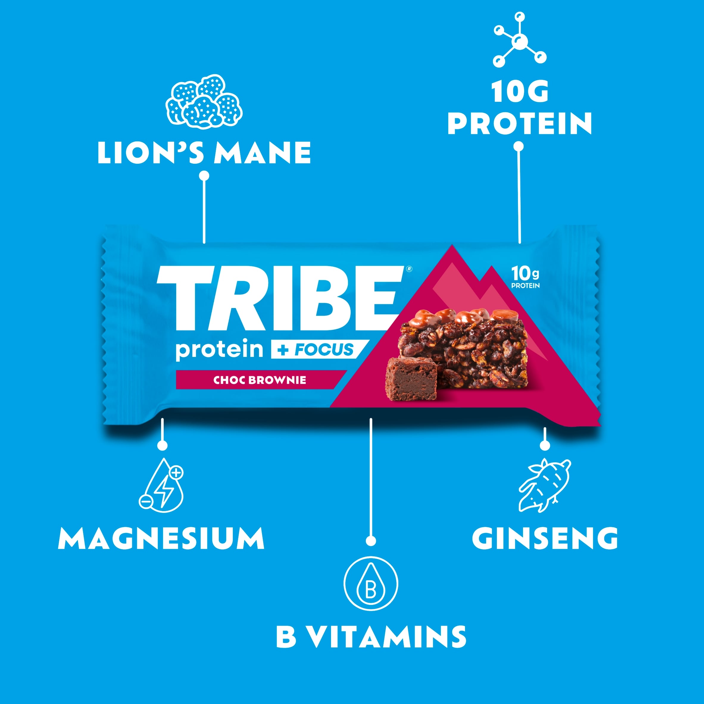 TRIBE Energy & Focus Choc Brownie 60g thumbnail 4