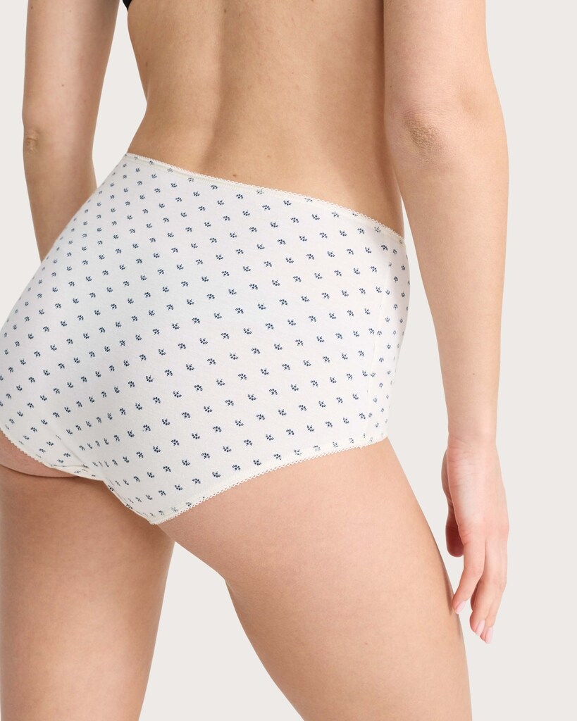 F&F 5-Pack Cotton Rich Floral Print Full Brief Knickers in Multi thumbnail 3