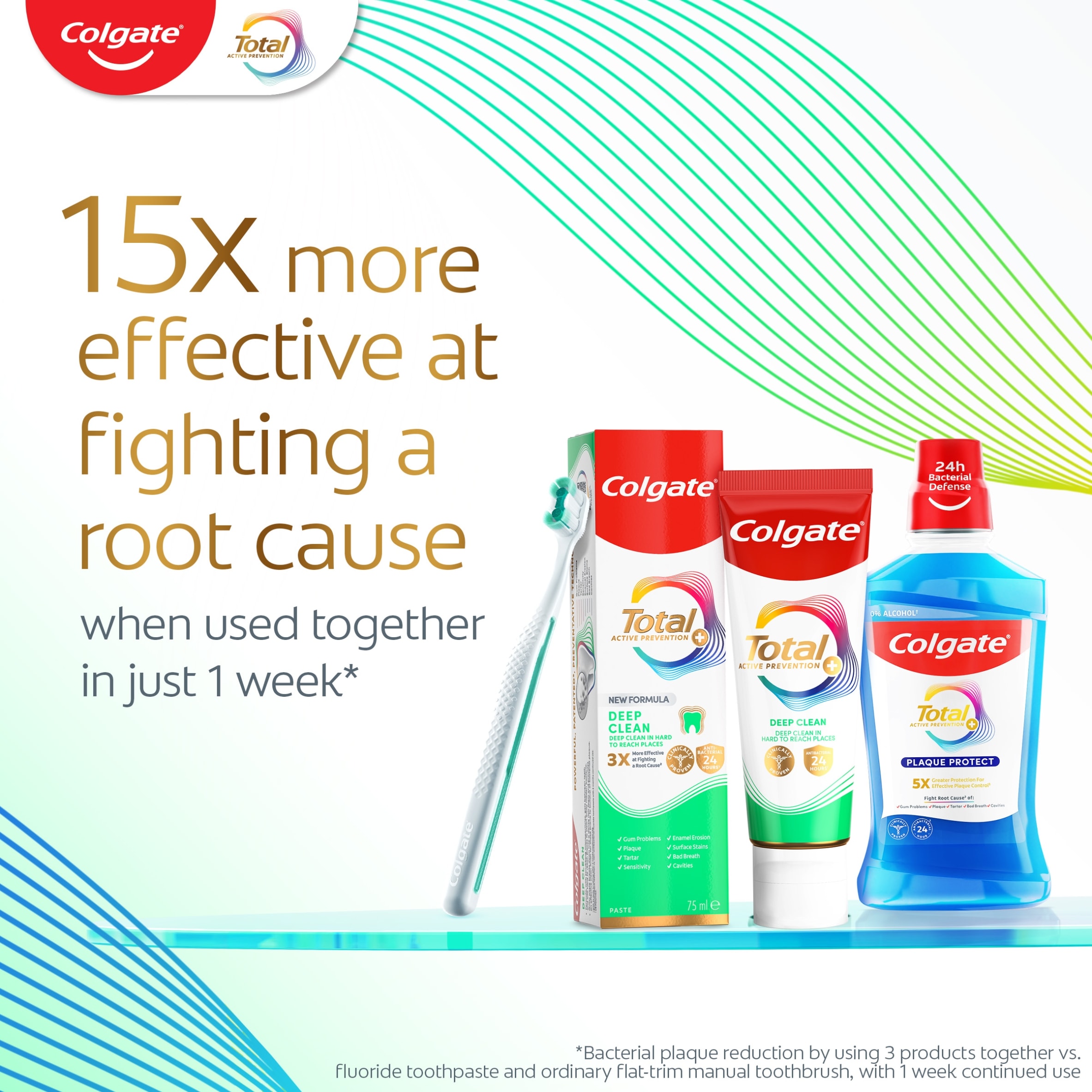 Colgate Total Active Prevention+ Deep Clean Toothpaste 75ml thumbnail 5
