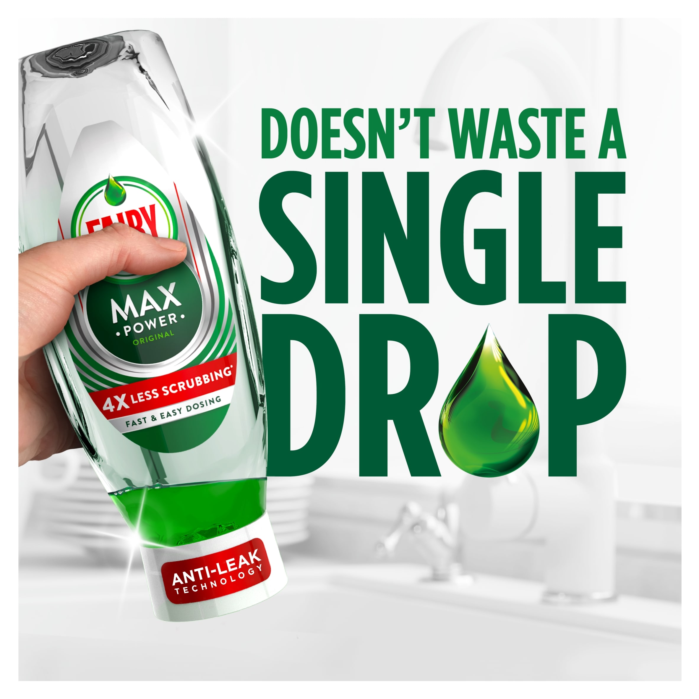 Fairy Max Power Pomegranate Washing Up Liquid 545ml thumbnail 3