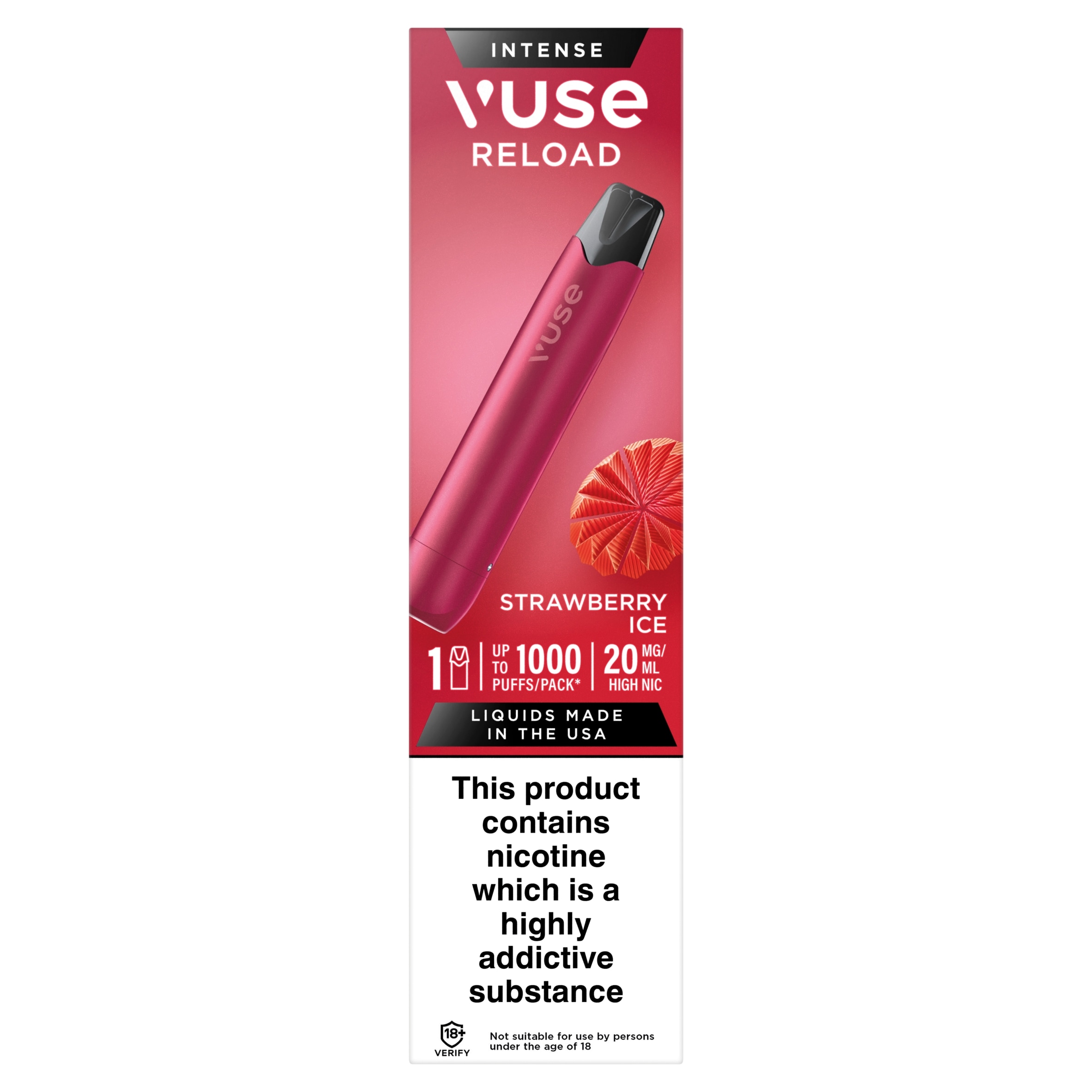 Vuse Go Reload Pen - Red - Strawberry Ice 20mg/ml UK