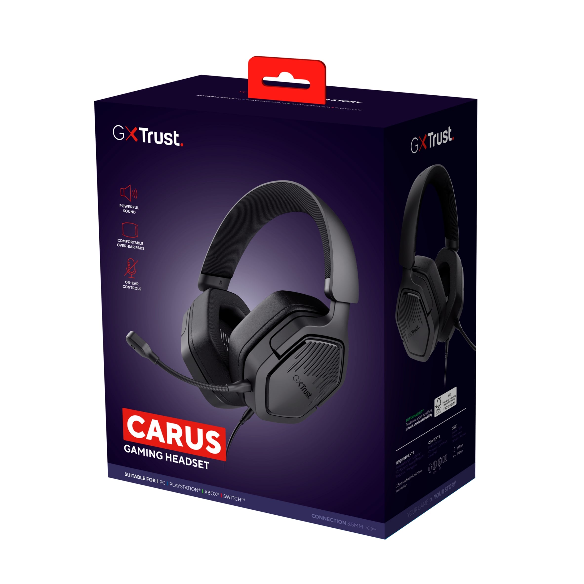 Trust GXT492 Carus Gaming Headset Black