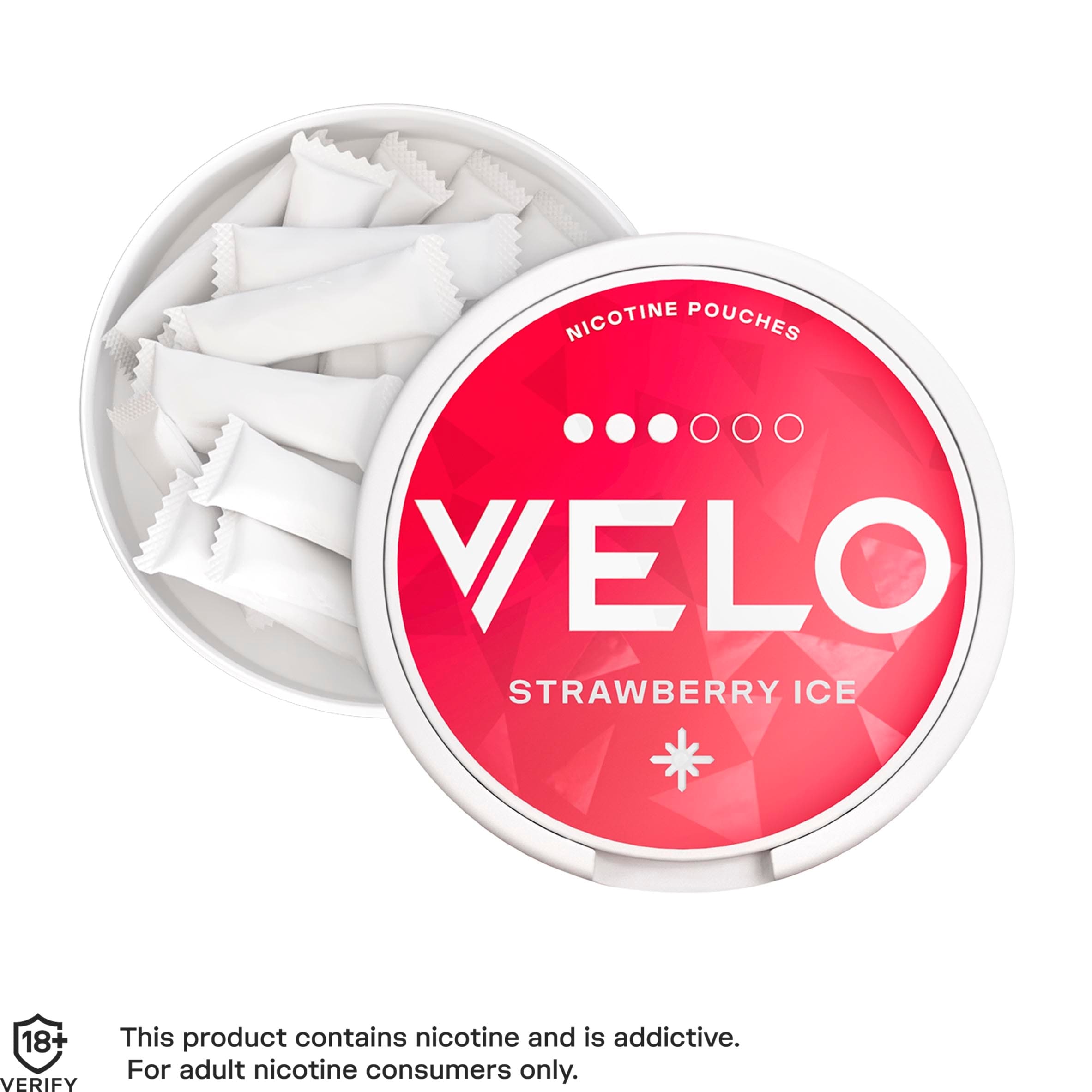 Velo Nicotine Pouches - Strawberry Ice 10mg 20 Pack thumbnail 4