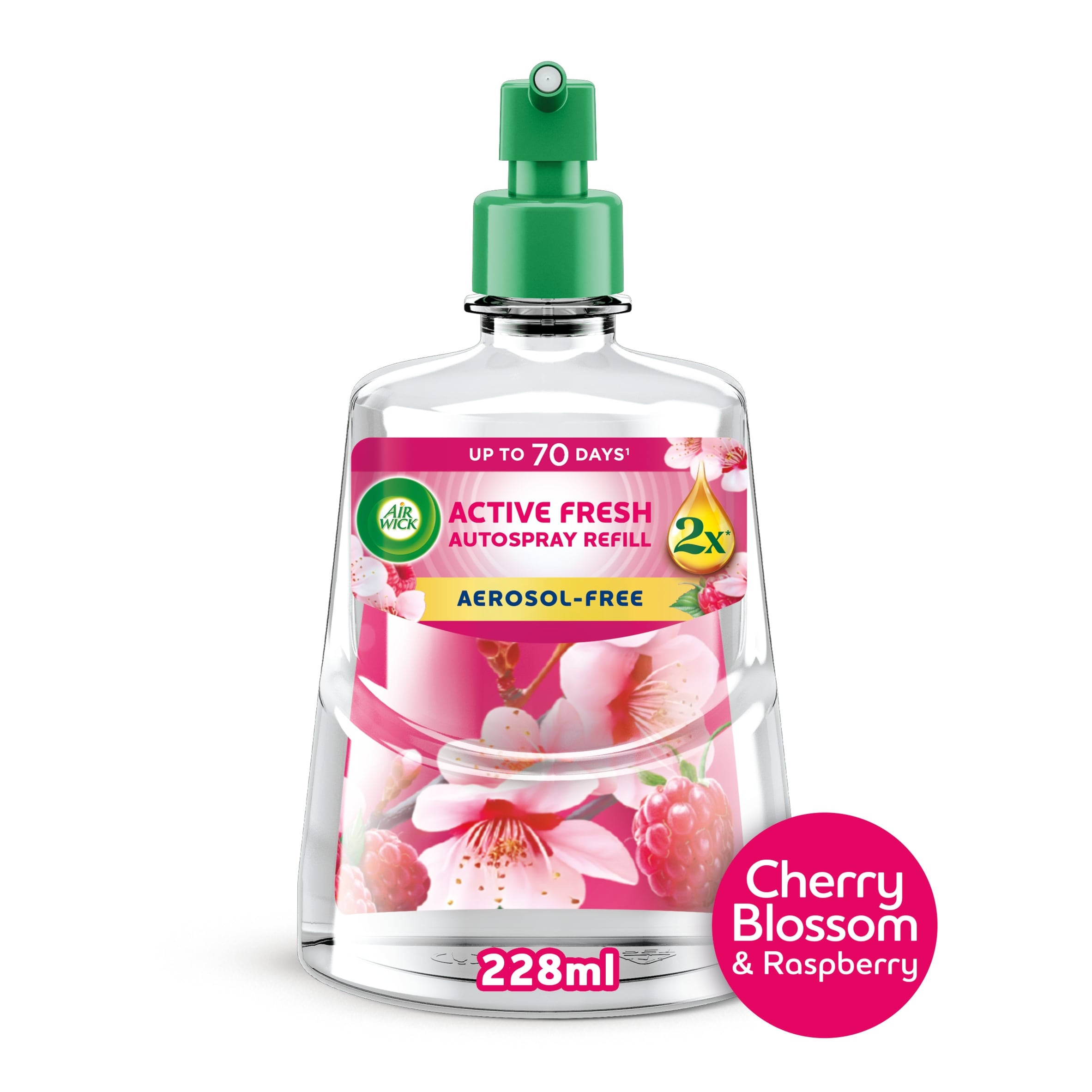 Air Wick Active Fresh Refill Cherry Blossom & Raspberry Air Freshener 228ml