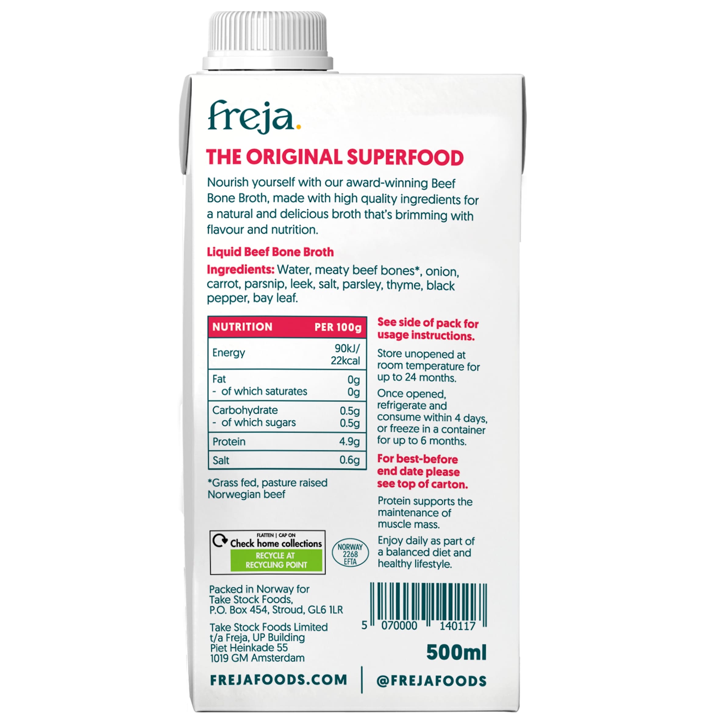 Freja Beef Bone Broth 500ml thumbnail 3