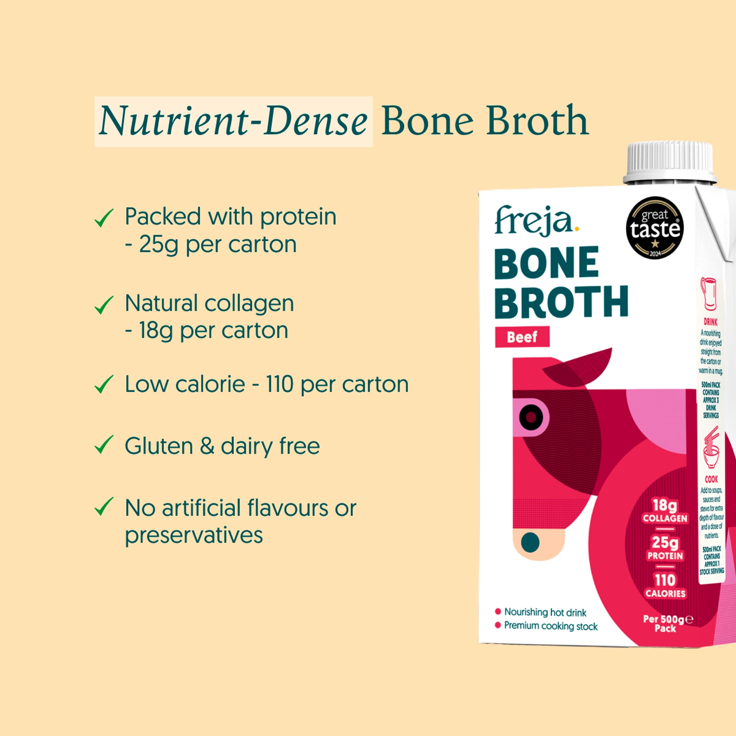 Freja Beef Bone Broth 500ml thumbnail 4