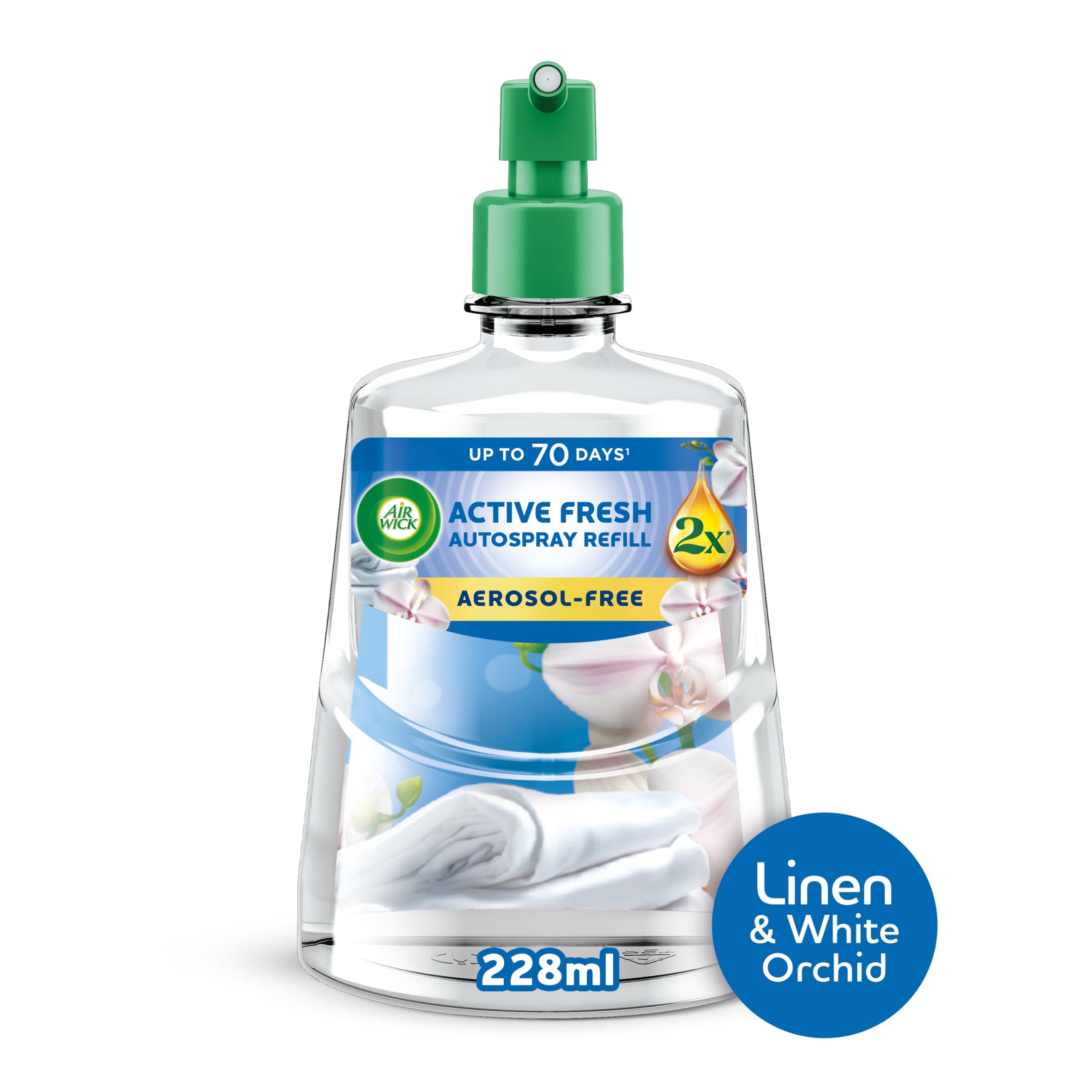 Air Wick Active Fresh Refill Fresh Linen & White Orchid Air Freshener 228ml