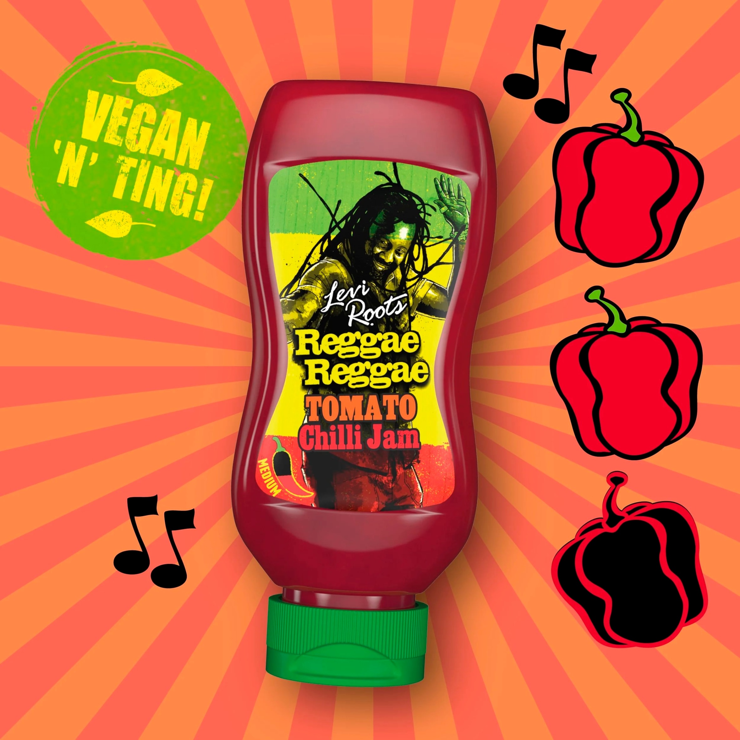 Levi Roots Reggae Reggae Tomato Chilli Jam 300g thumbnail 2