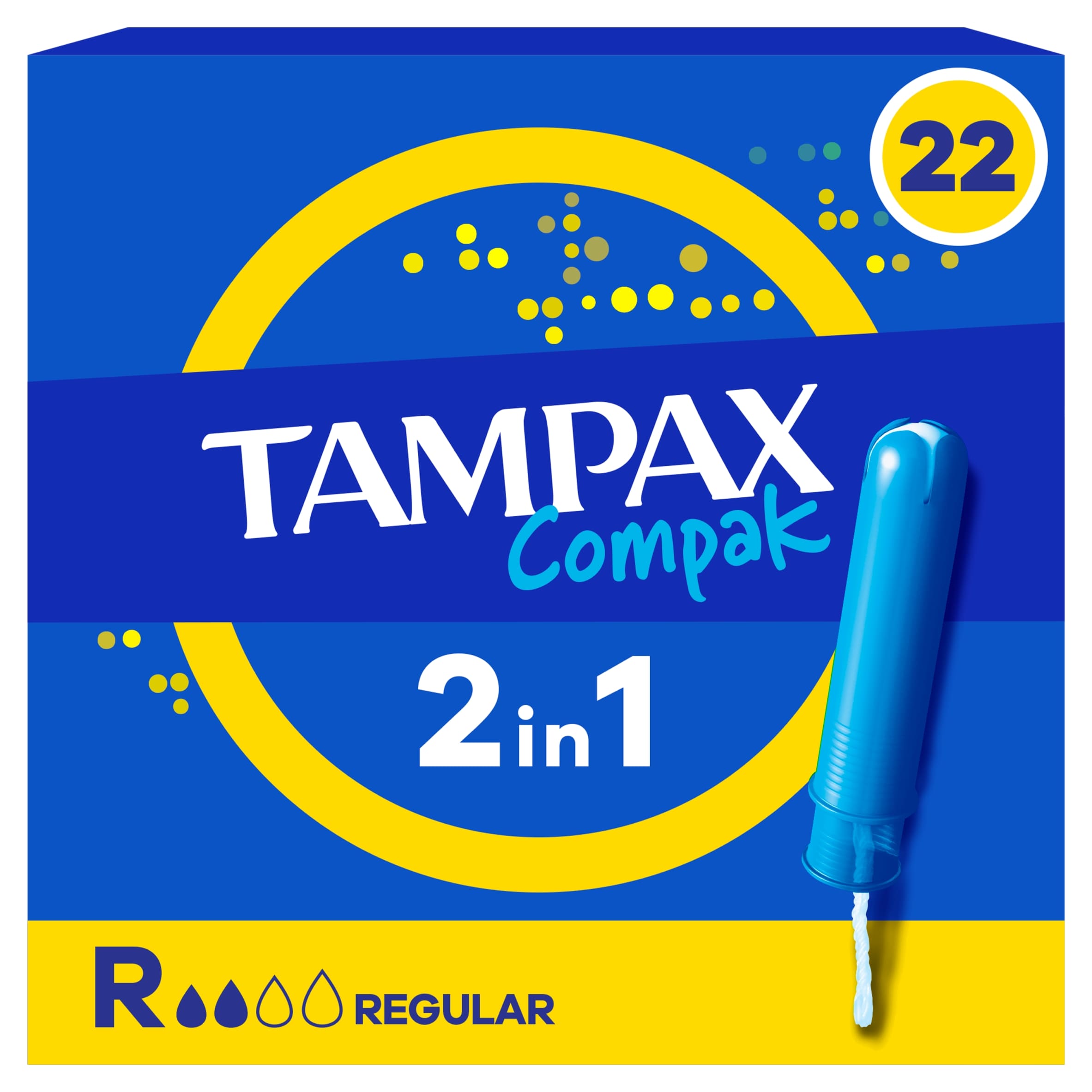 Tampax Compak Regular 22 Applicator Tampons