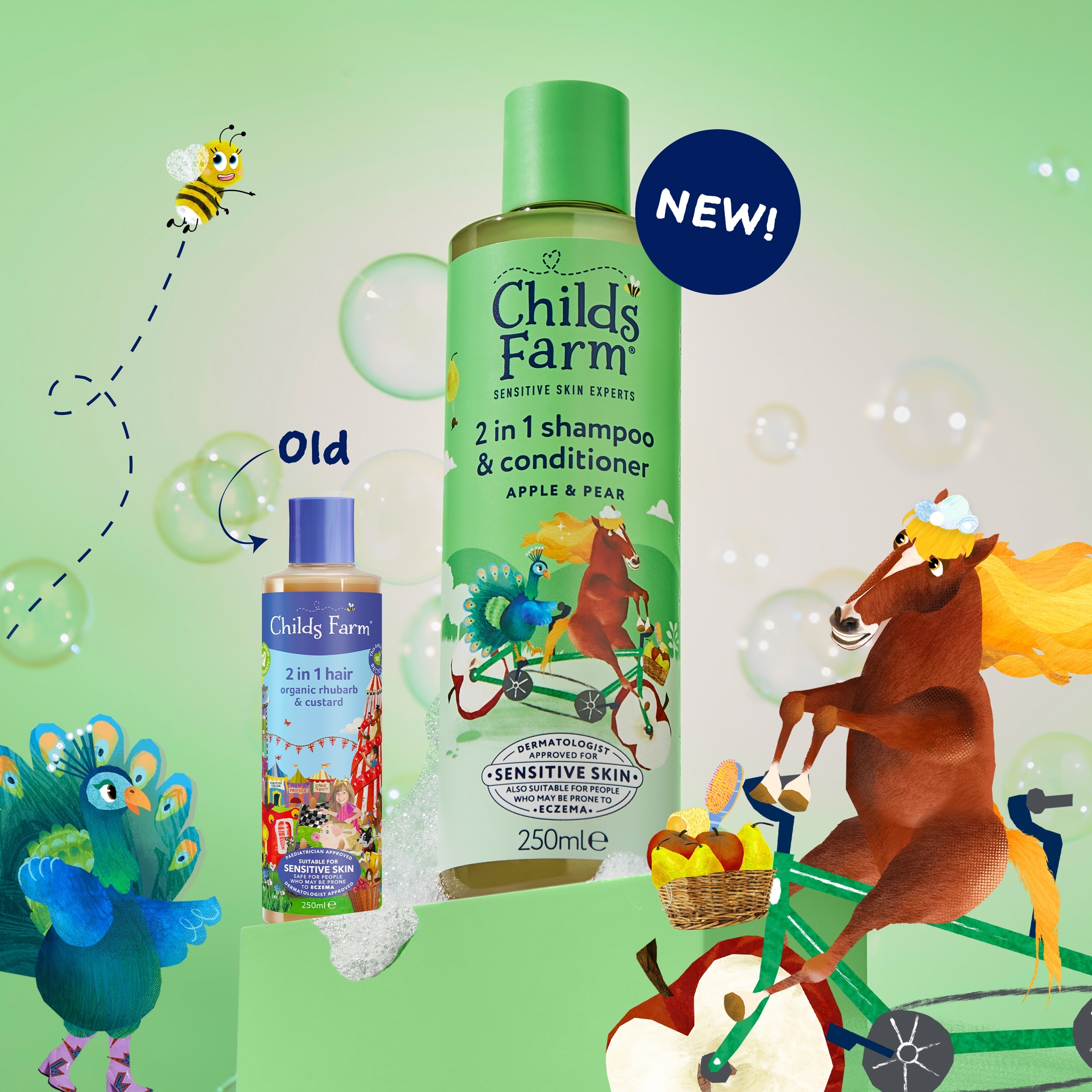Childs Farm 2 in1 Shampoo & Conditioner Apple & Pear 250ml thumbnail 2