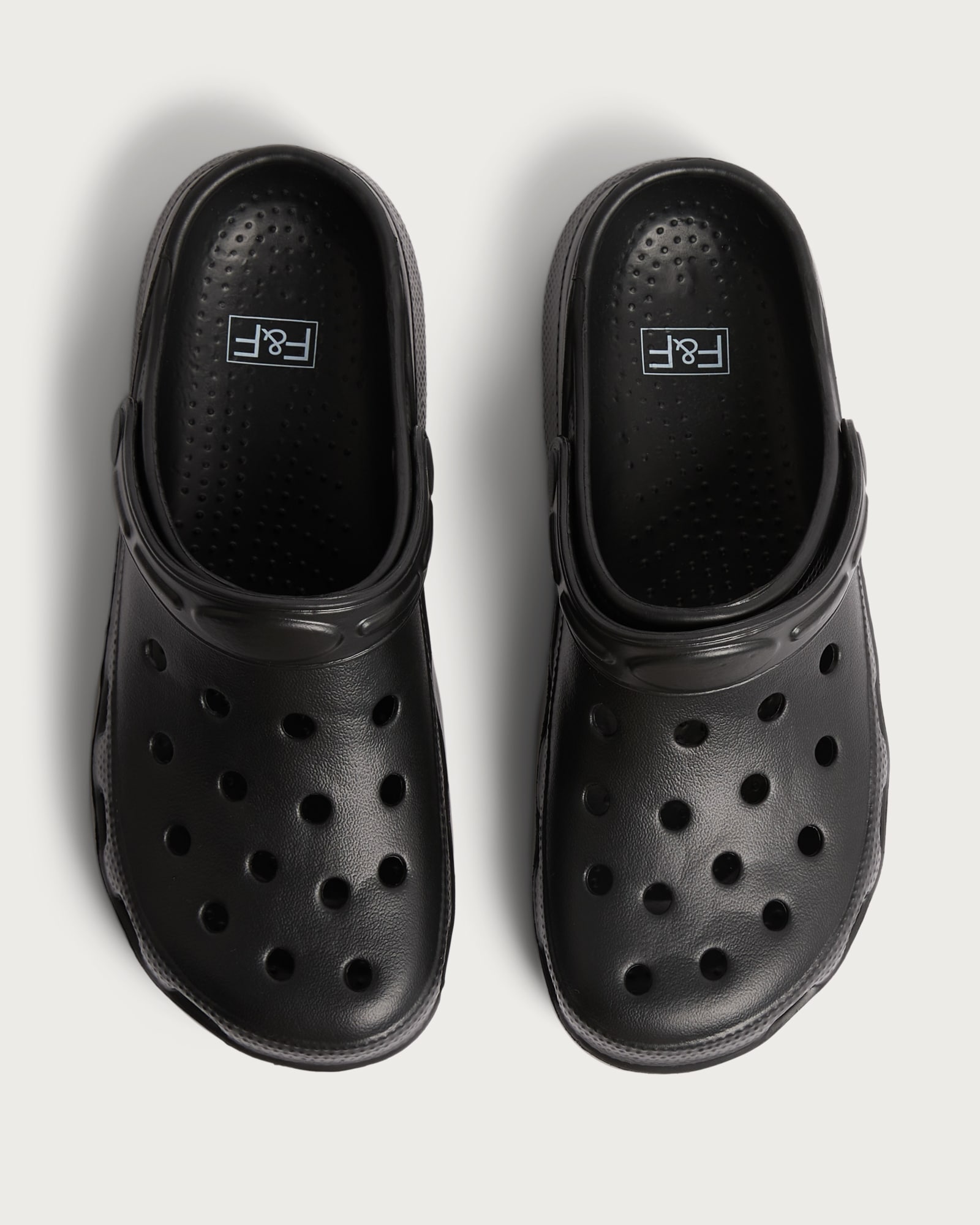 F&F Slip On Clogs in Black thumbnail 2
