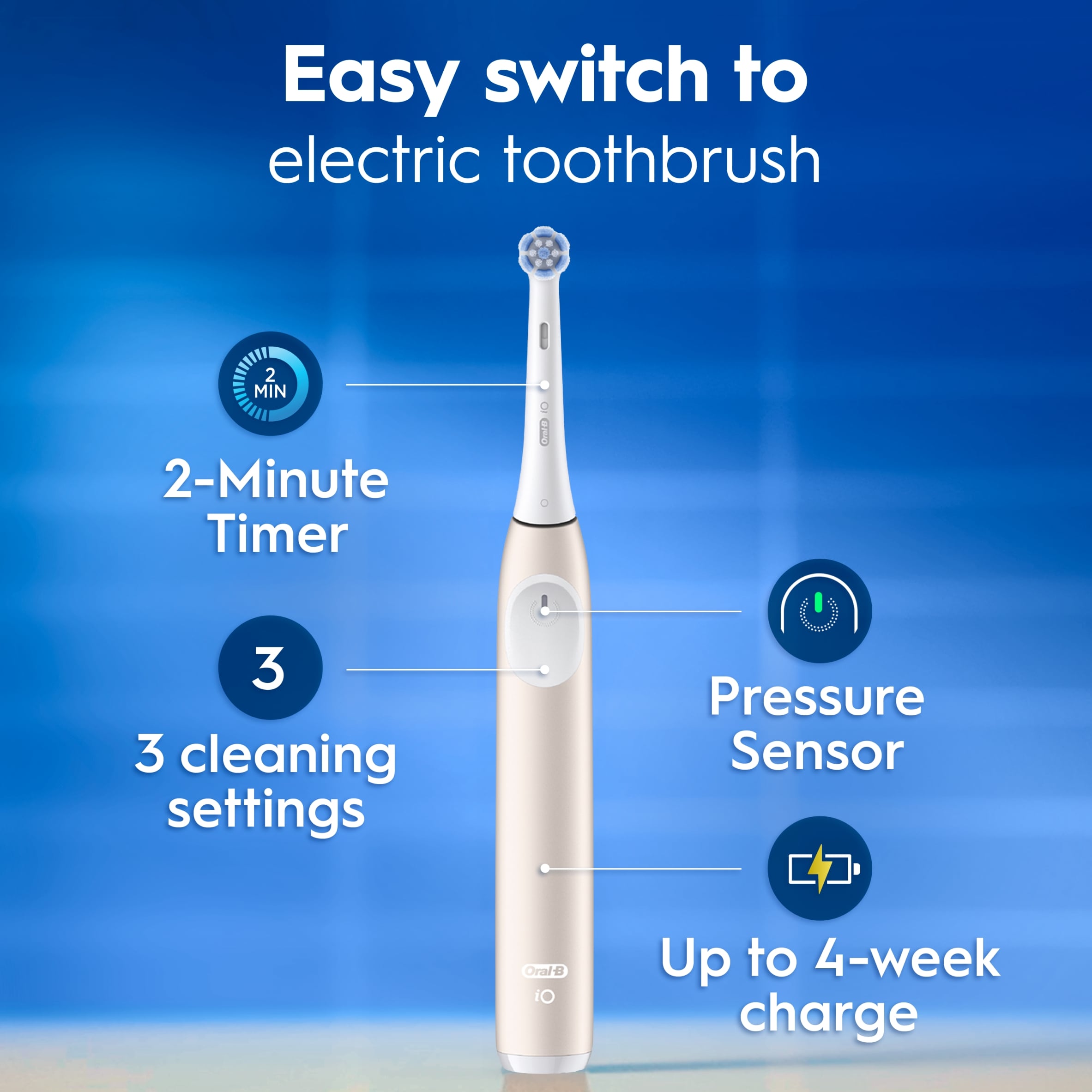 Oral-B iO Series 2 Clean & Care Pink Electric Toothbrush and Travel Case thumbnail 3
