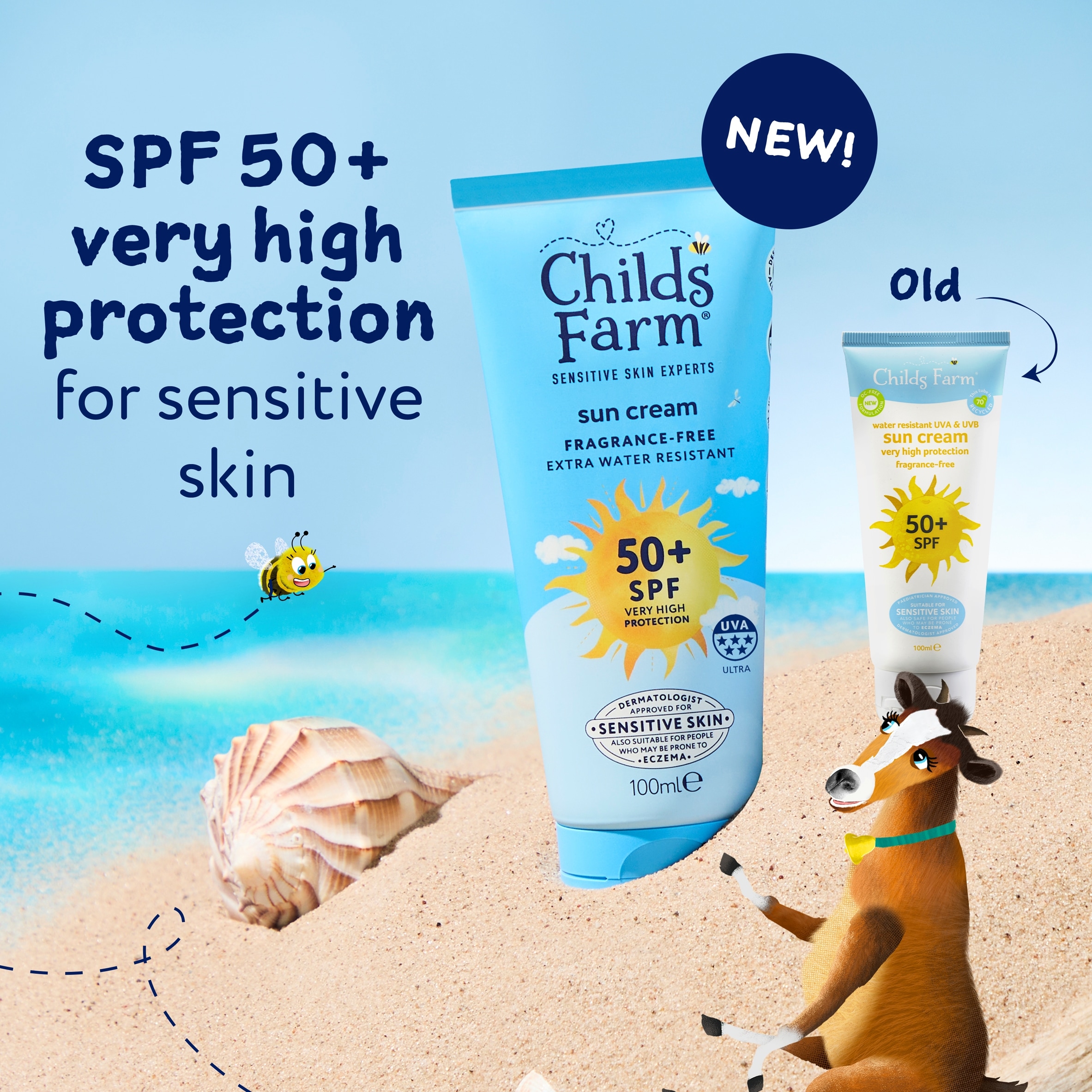 Childs Farm SPF50 Sun Cream Fragrance Free 100ml thumbnail 2