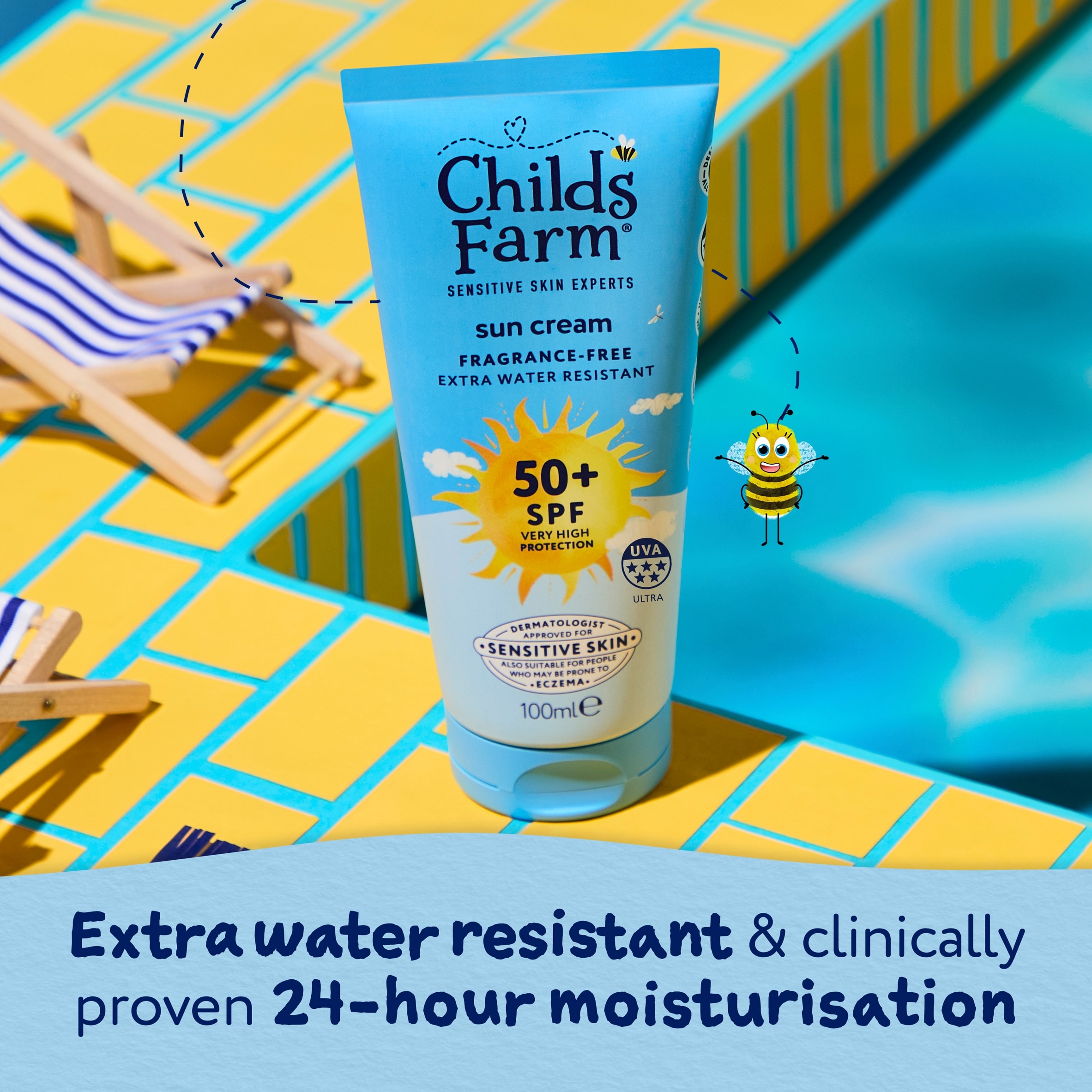 Childs Farm SPF50 Sun Cream Fragrance Free 100ml thumbnail 4