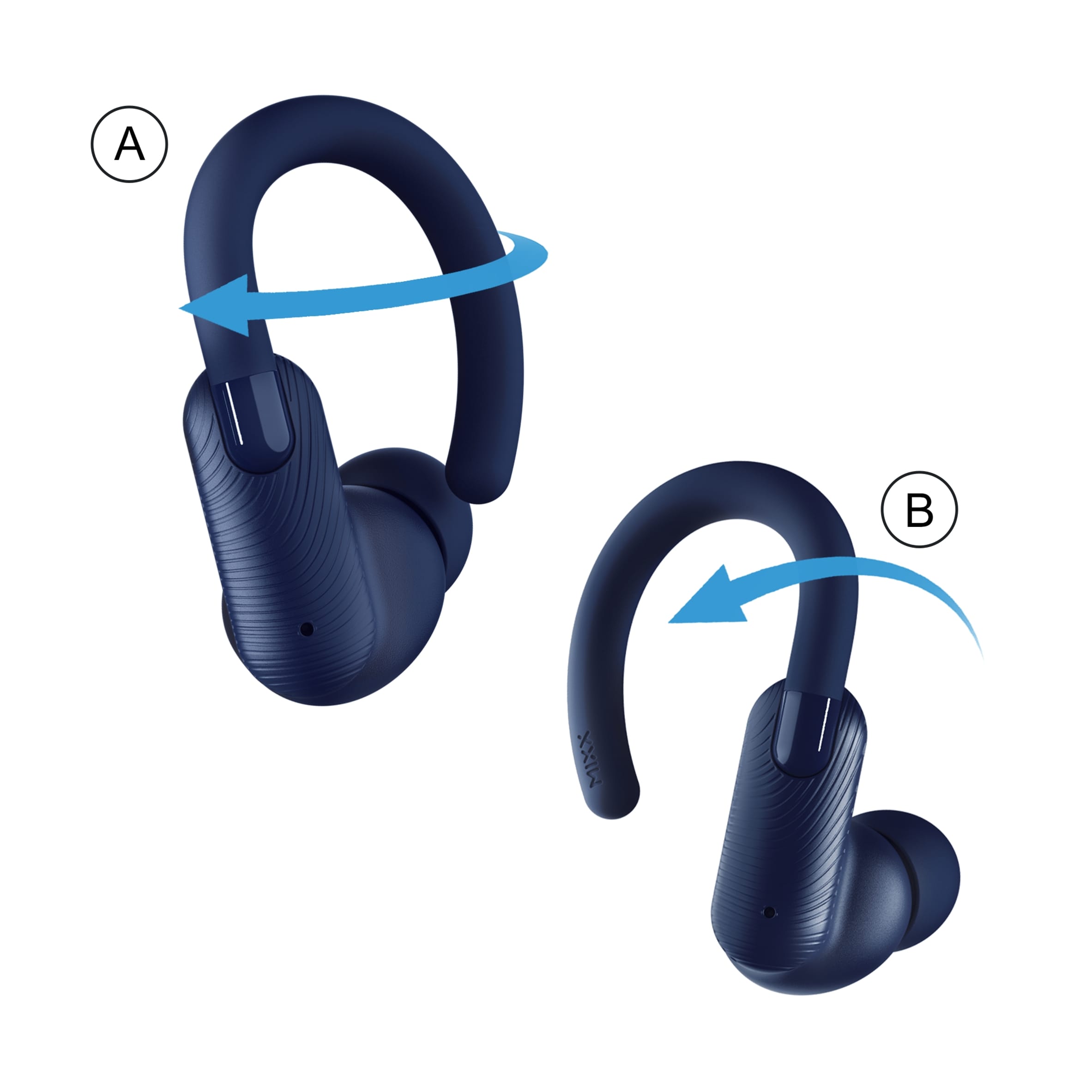 Mixx Streambuds Sports True Wireless Earphones Blue thumbnail 4