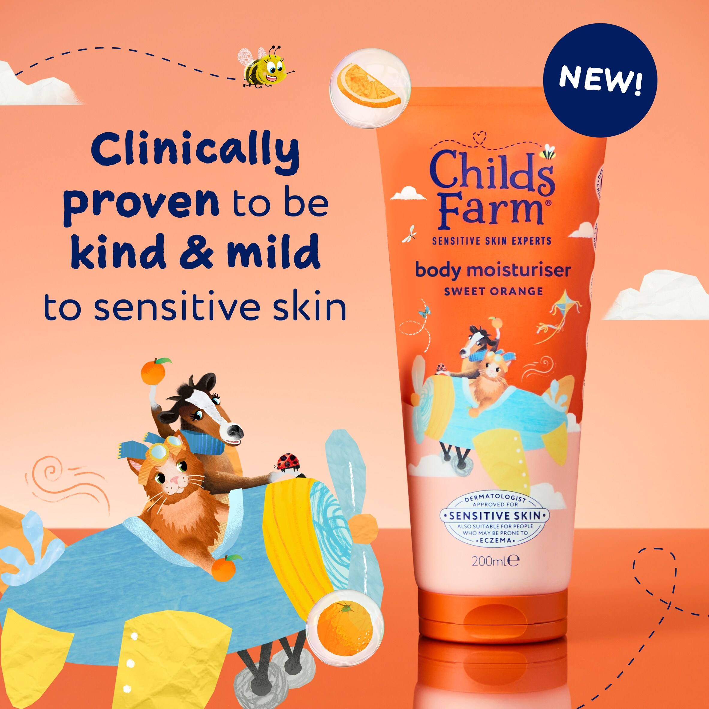 Childs Farm Body Moisturiser Sweet Orange Fragranced 200ml thumbnail 2