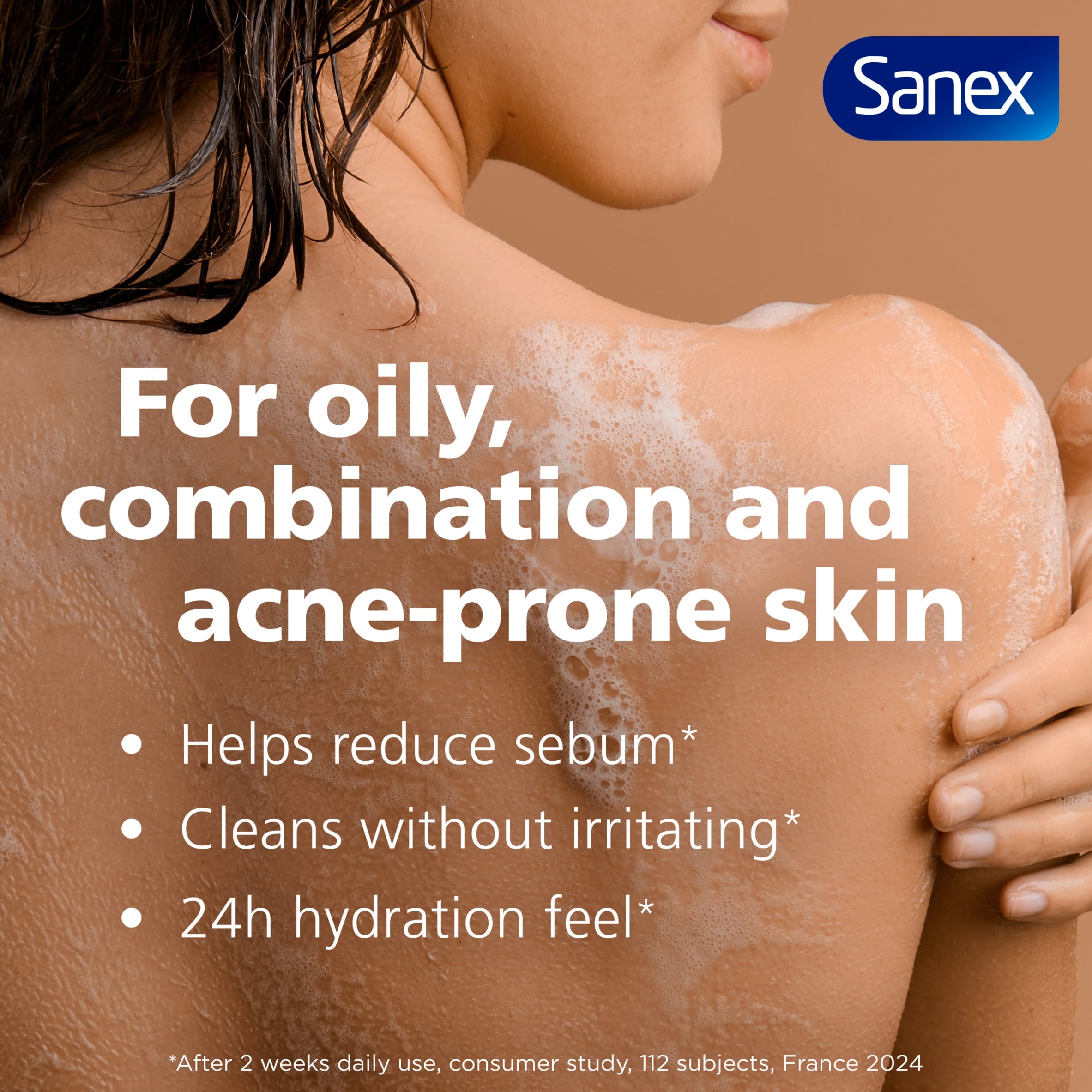Sanex Expert Skin Health + Skin Therapy Smooth Skin Texture Shower Gel Body Wash 450ml thumbnail 2