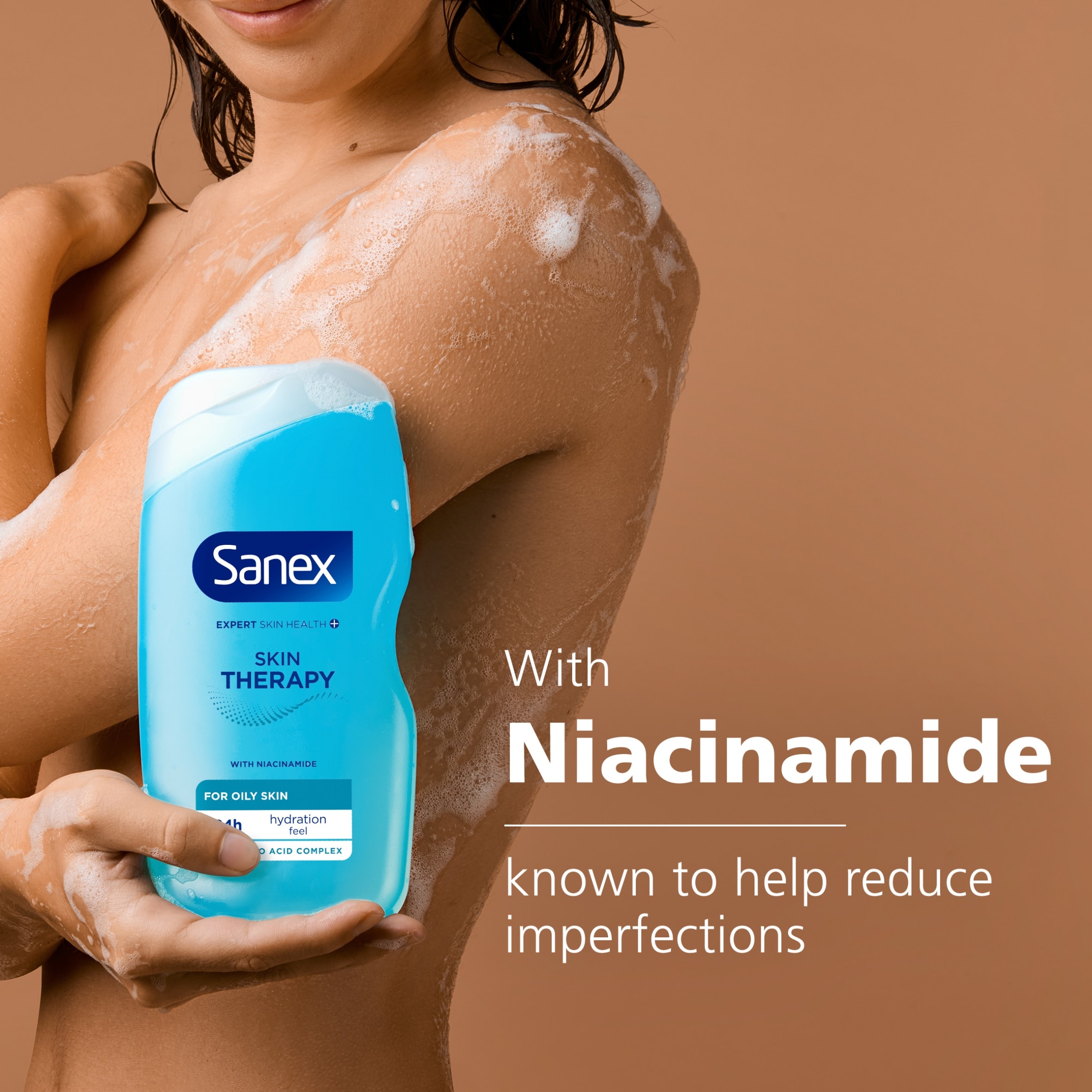 Sanex Expert Skin Health + Skin Therapy Smooth Skin Texture Shower Gel Body Wash 450ml thumbnail 4