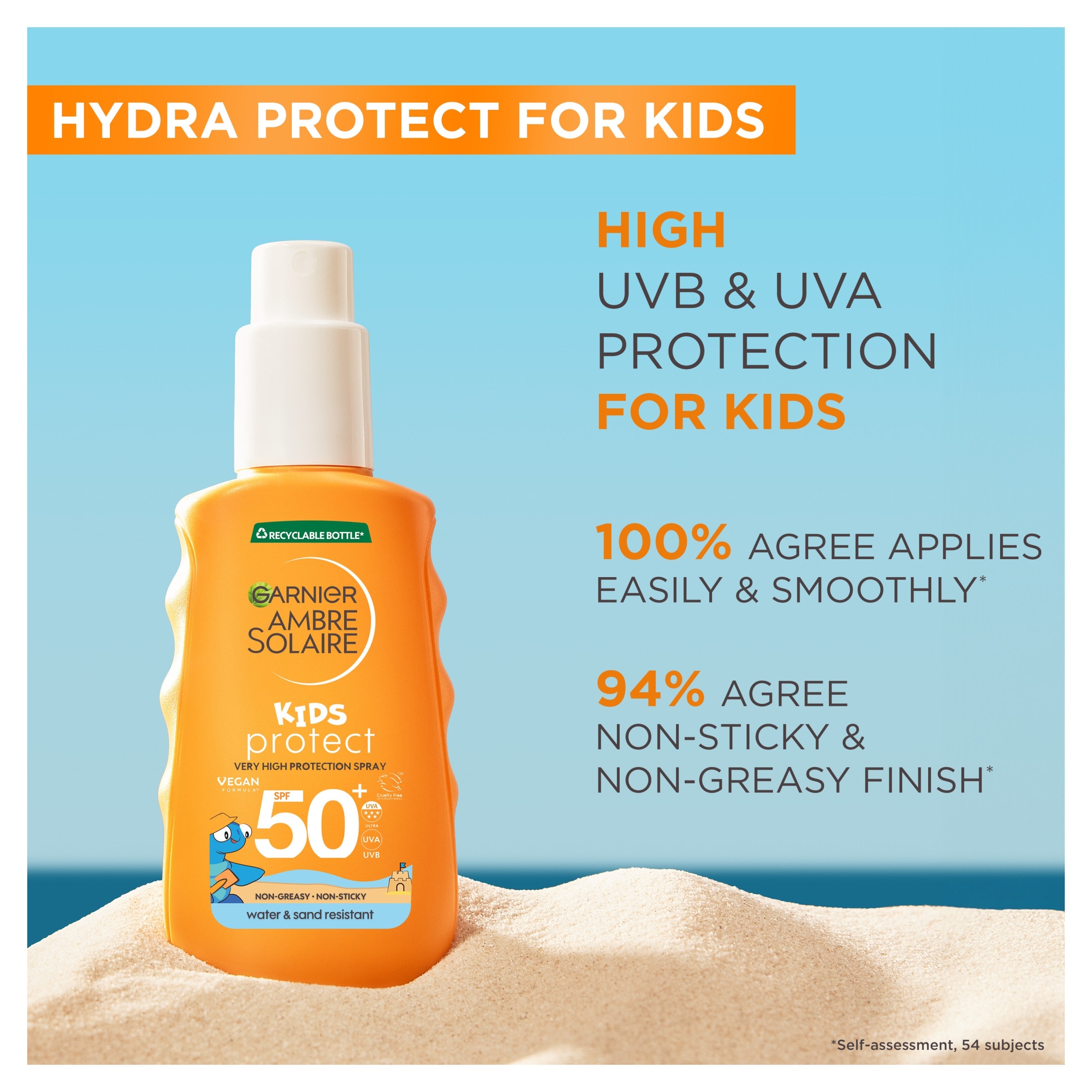 Garnier Ambre Solaire Kids Protect SPF50+ Spray 150ml thumbnail 2